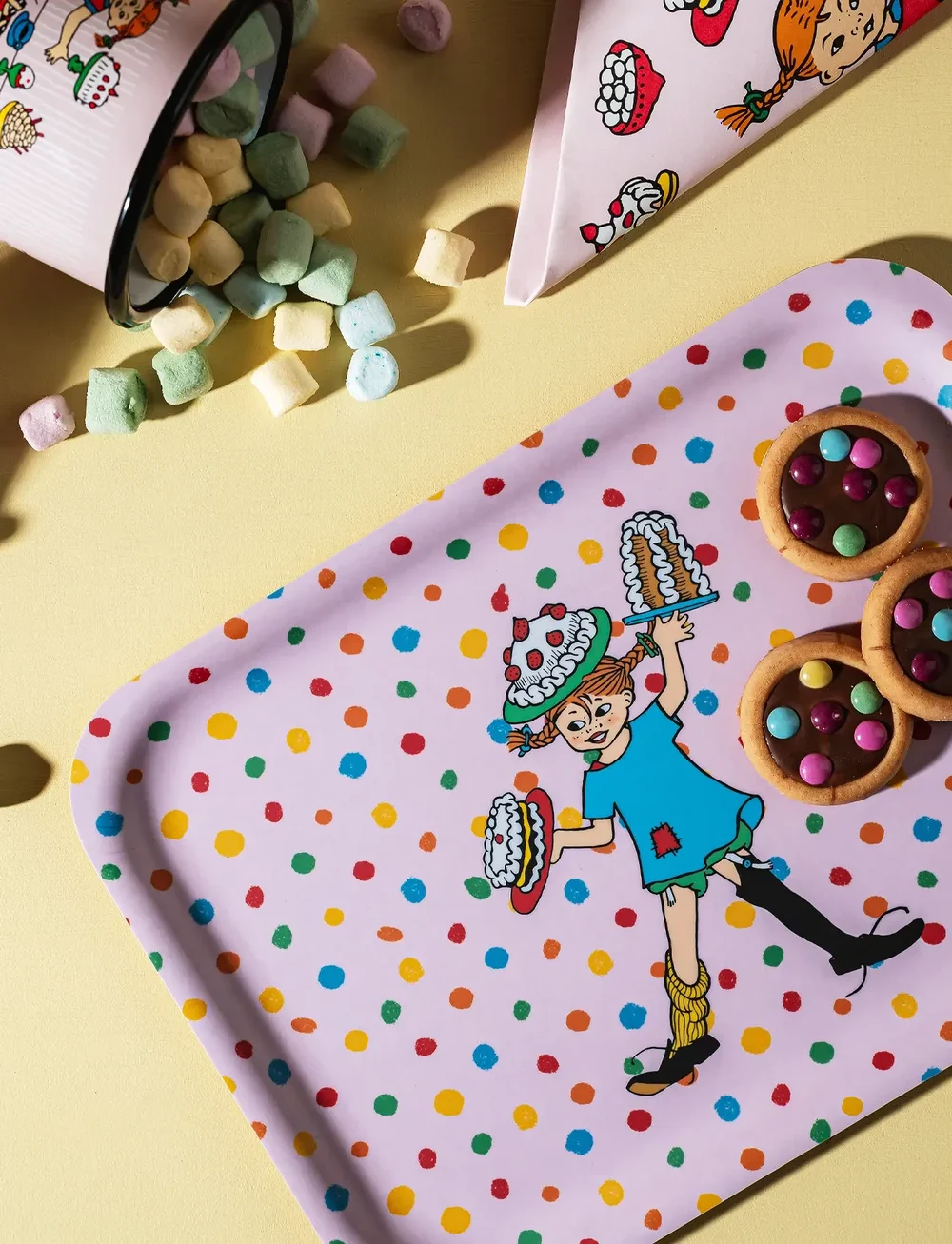 Muurla - Pippi tray Birthday 27x20cm - kochen - pink - 2