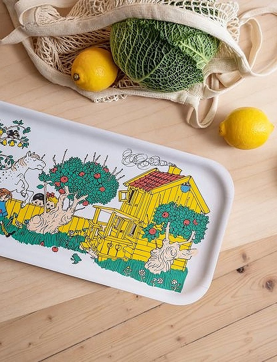 Pippi Langstrumpf - Tray 43x22cm The Way Home - kochen - white - 0