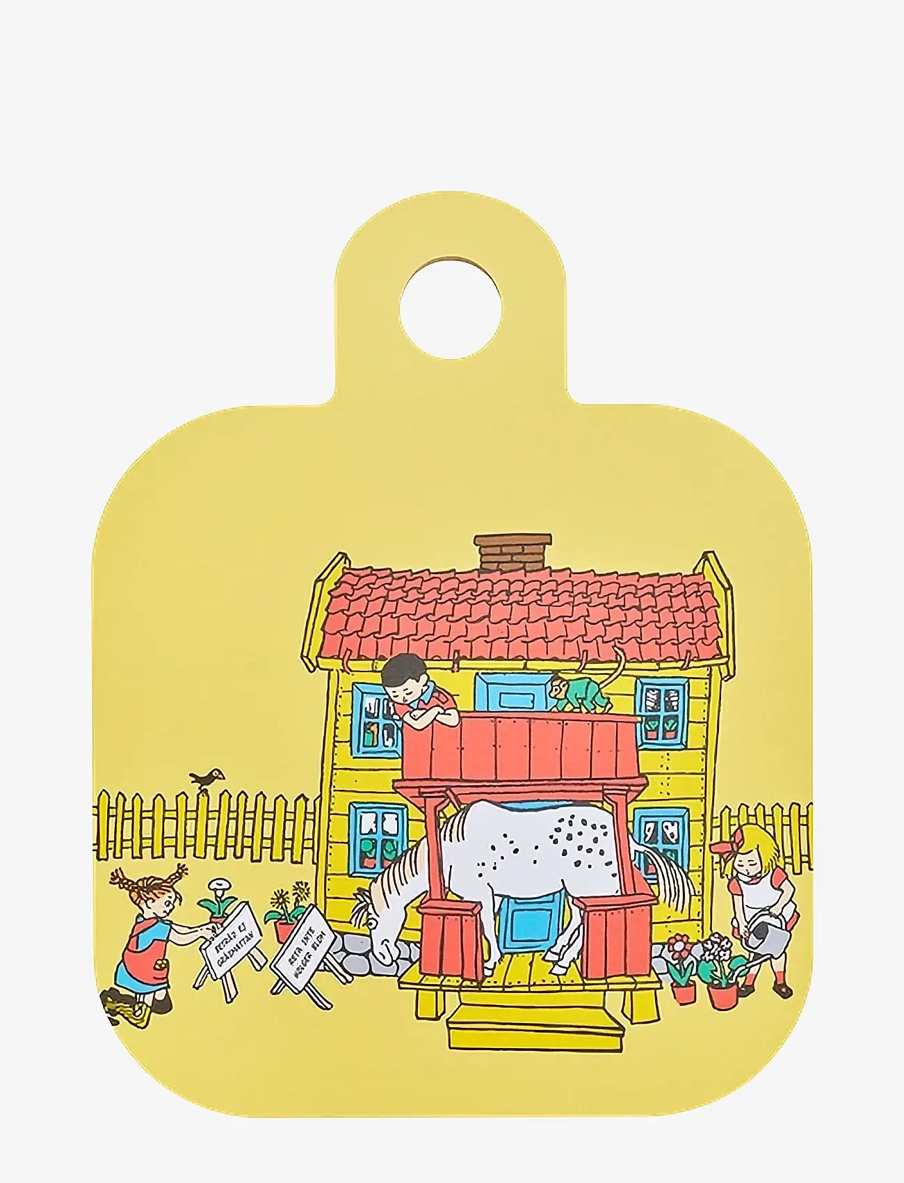 Pippi Langstrømpe - Chop&Serve board 25x32cm Villa Villekulla - madlavning - yellow - 0