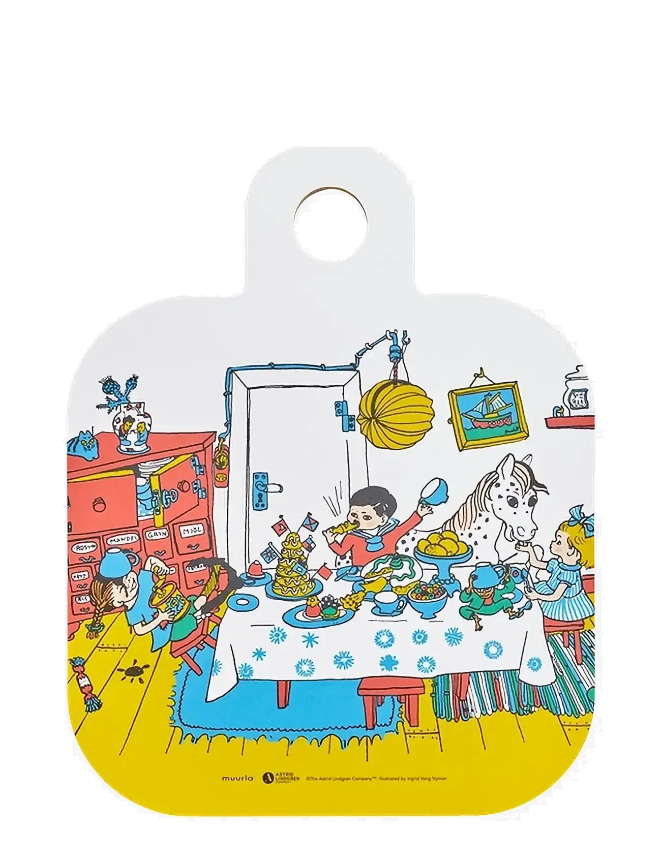 Pippi Langstrumpf - Chop&Serve board 25x32cm Villa Villekulla - kochen - yellow - 1
