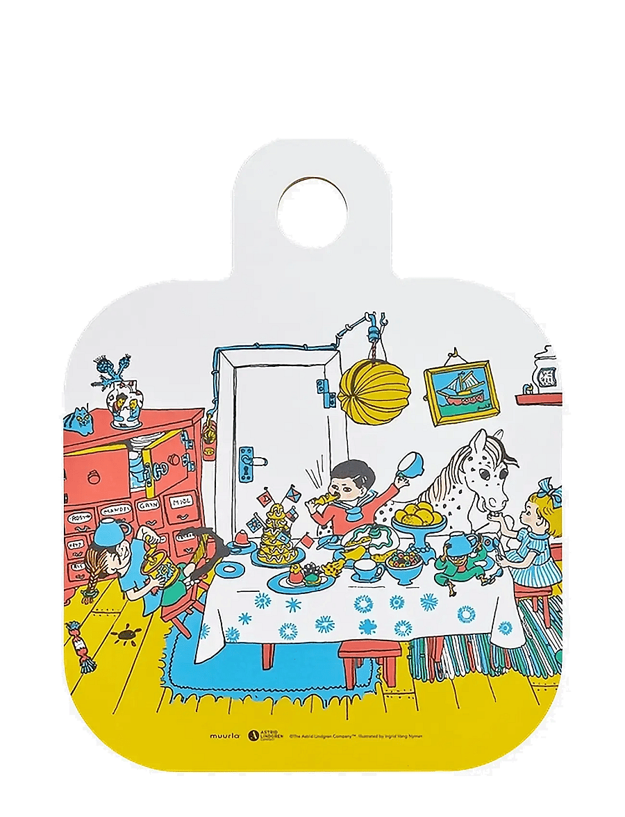 Pipi Pikksukk - Chop&Serve board 25x32cm Villa Villekulla - toiduvalmistamine - yellow - 1