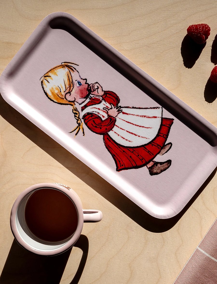 Muurla - Emil tray Ida 27x13cm - kochen - pink - 0