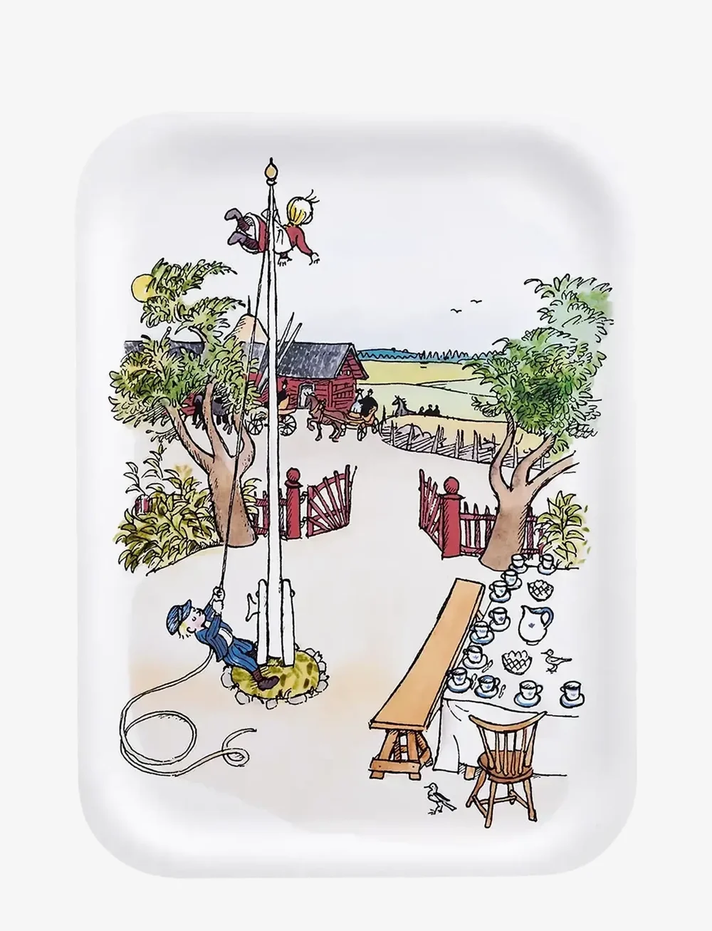 Muurla - Emil tray The Flagpole 27x20cm - kochen - white - 0