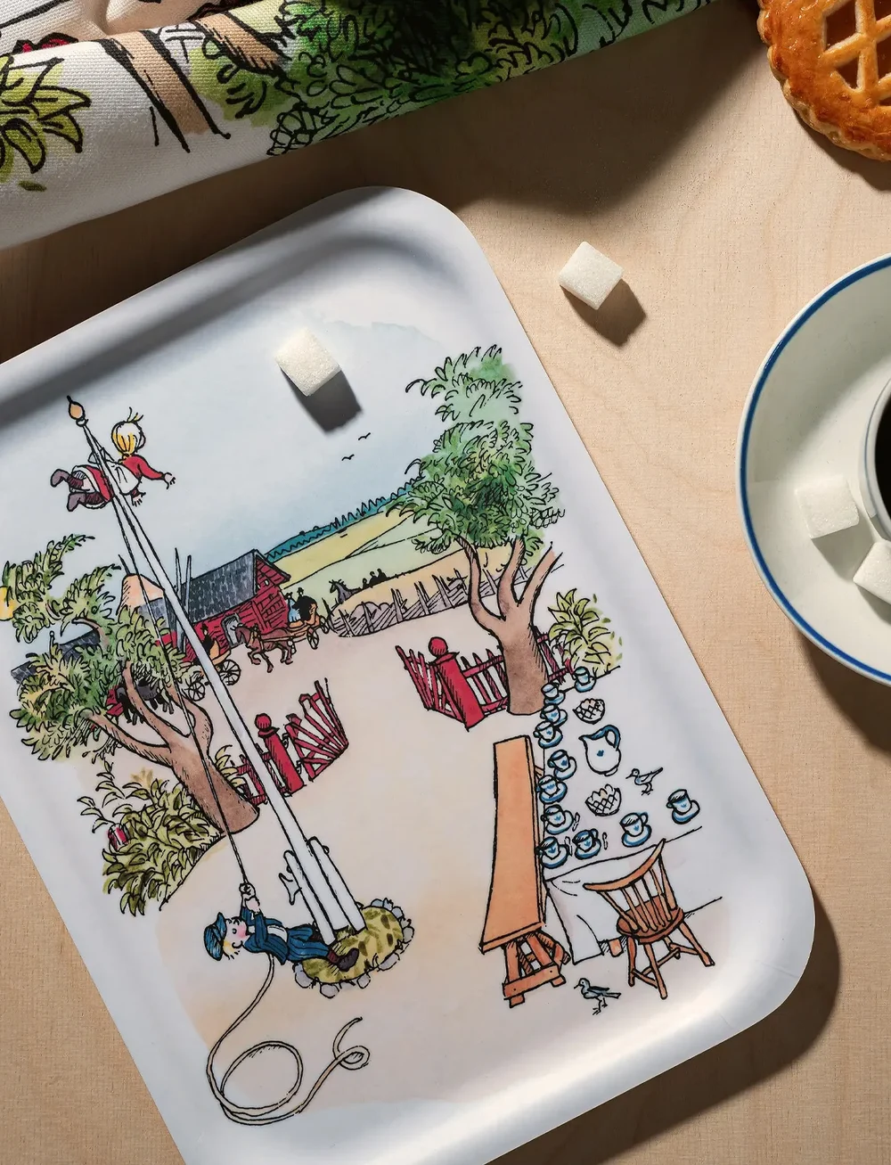 Muurla - Emil tray The Flagpole 27x20cm - kochen - white - 2