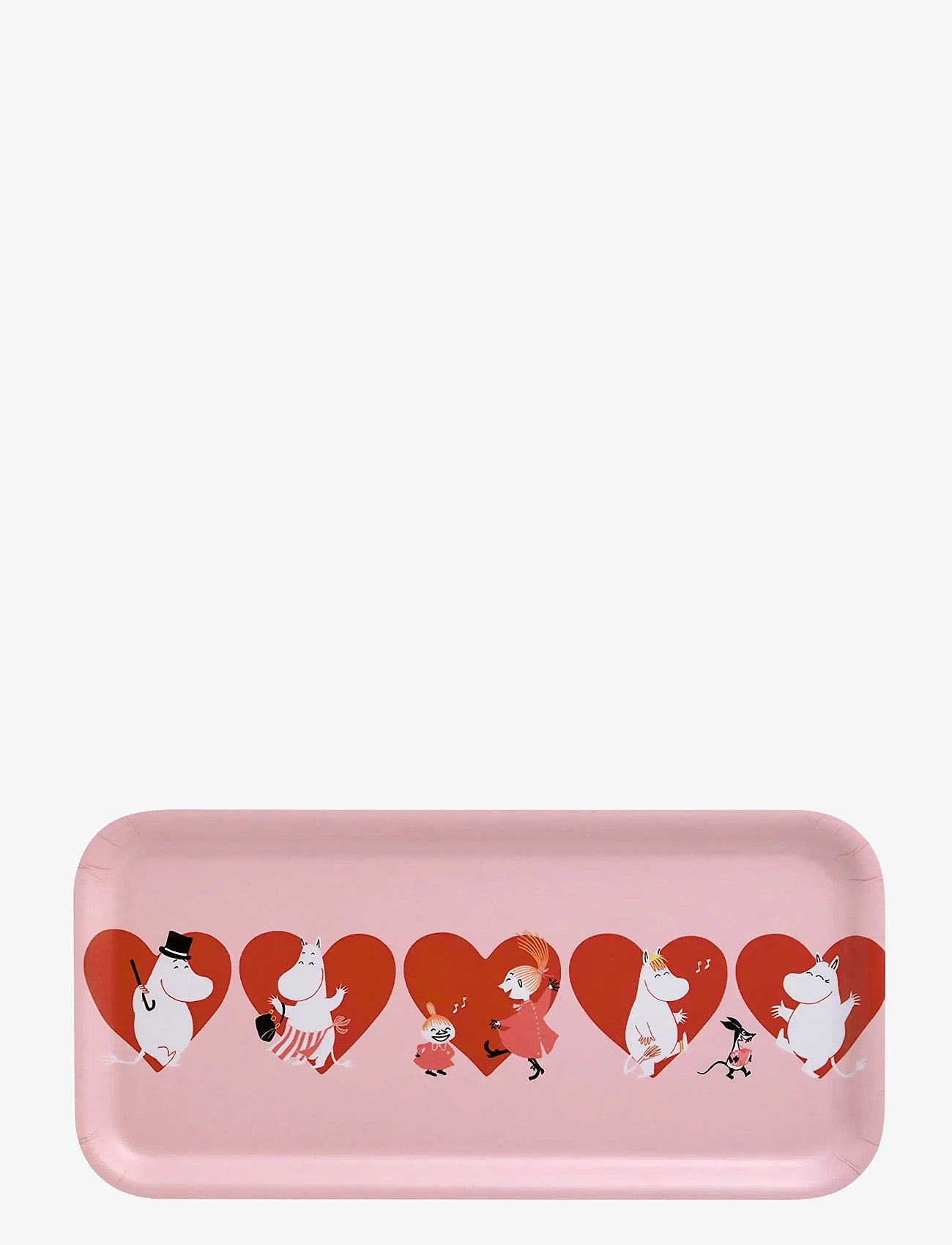 Muurla - Moomin tray Heart 27x13cm - valentinsgaver - pink - 1