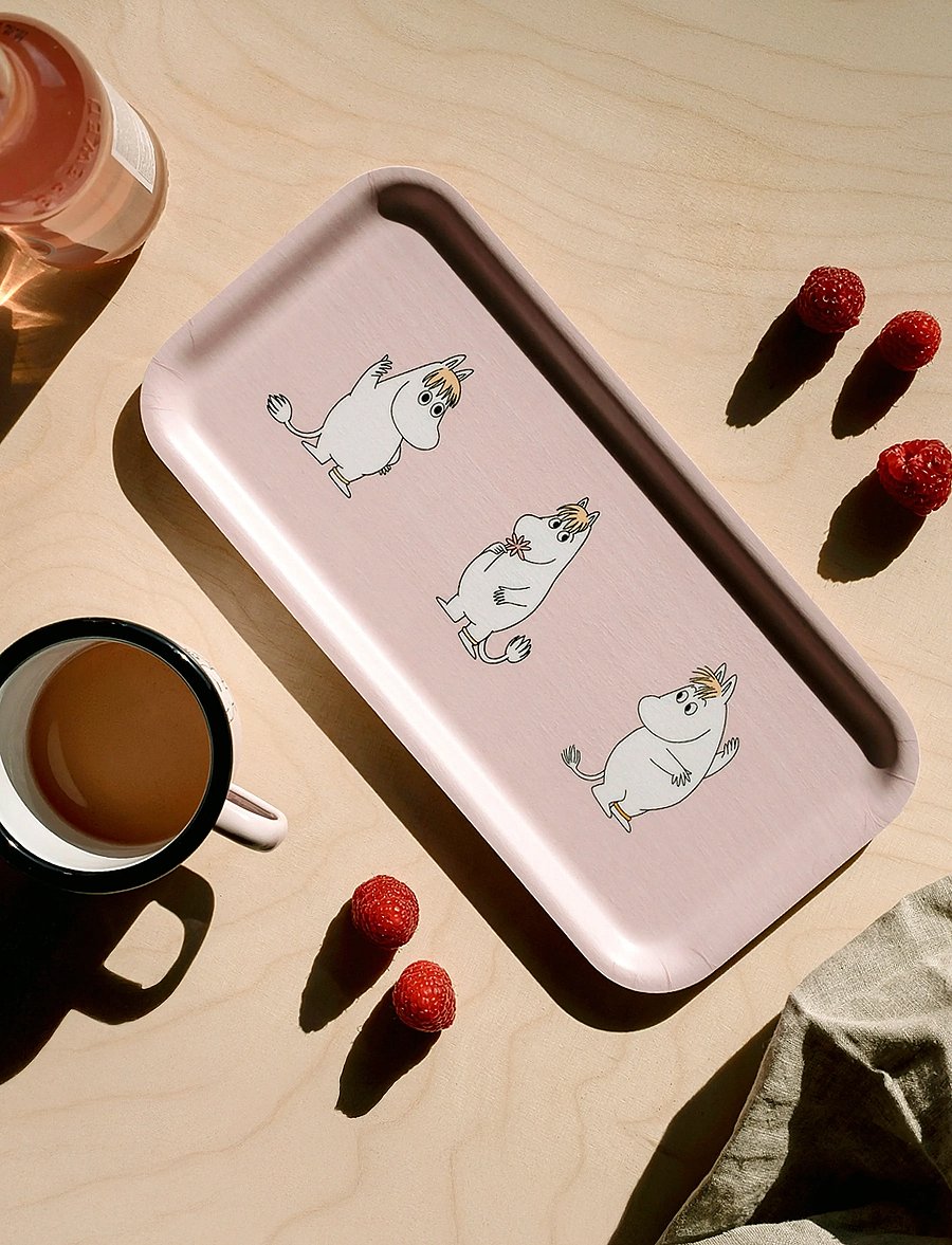 Muurla - Moomin tray Retro Snorkmaiden 27x13cm - kandikud - pink - 0