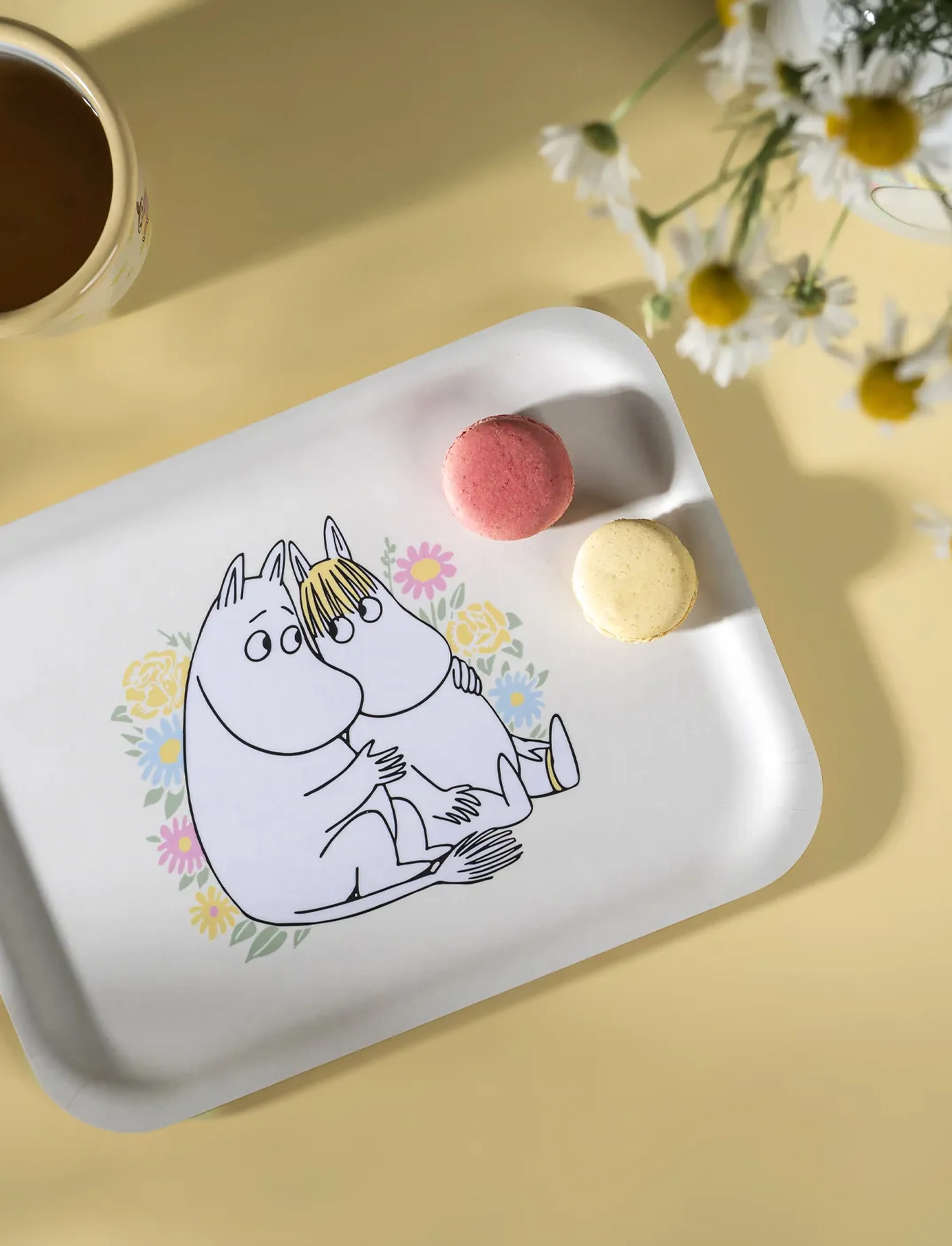 Muurla Mumitallerken Blomster 27X20 Cm, cm, Dining & Table Accessories, Creme - Trays, Kinder