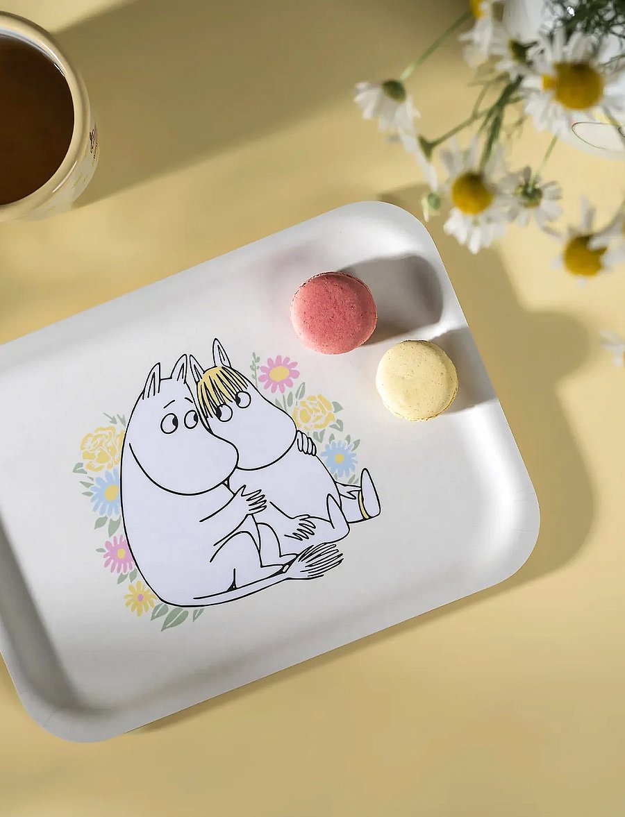 Muurla - Moomin tray Flowers 27x20cm - kochen - beige - 0