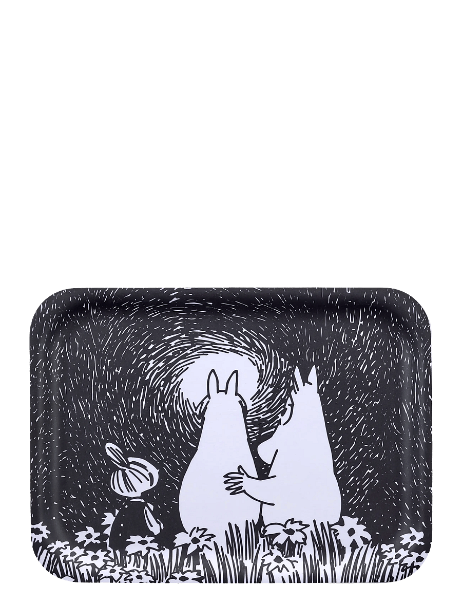Muurla - Moomin tray Friendship 27x20cm - tabletts - black - 1