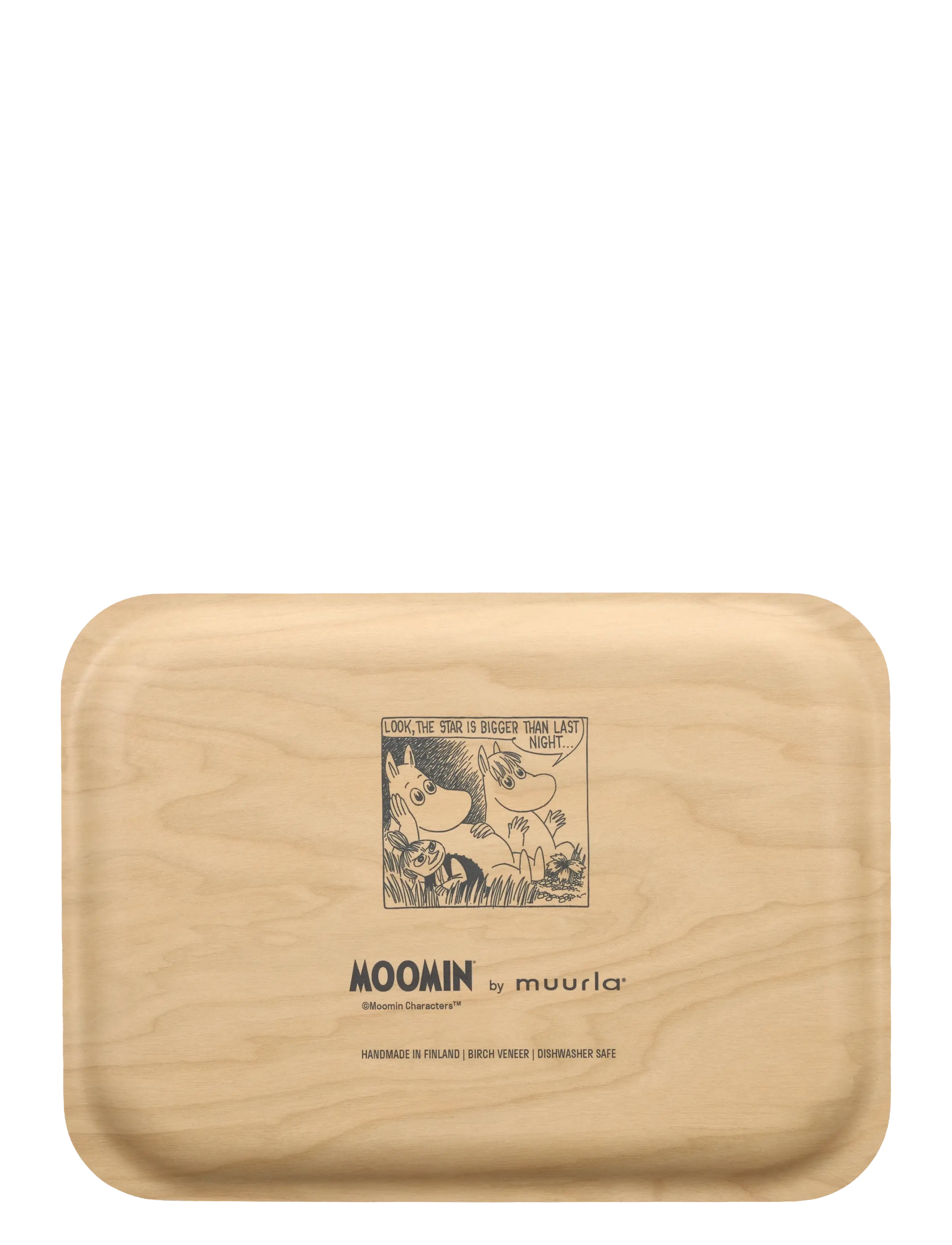 Muurla - Moomin tray Friendship 27x20cm - tabletts - black - 2