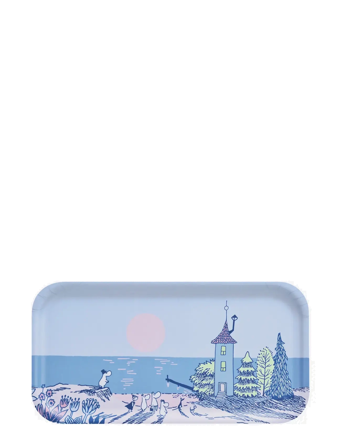 MUURLA Tallerken 43x22 Cm Solnedgang Blau - 43X22CM - Kinder