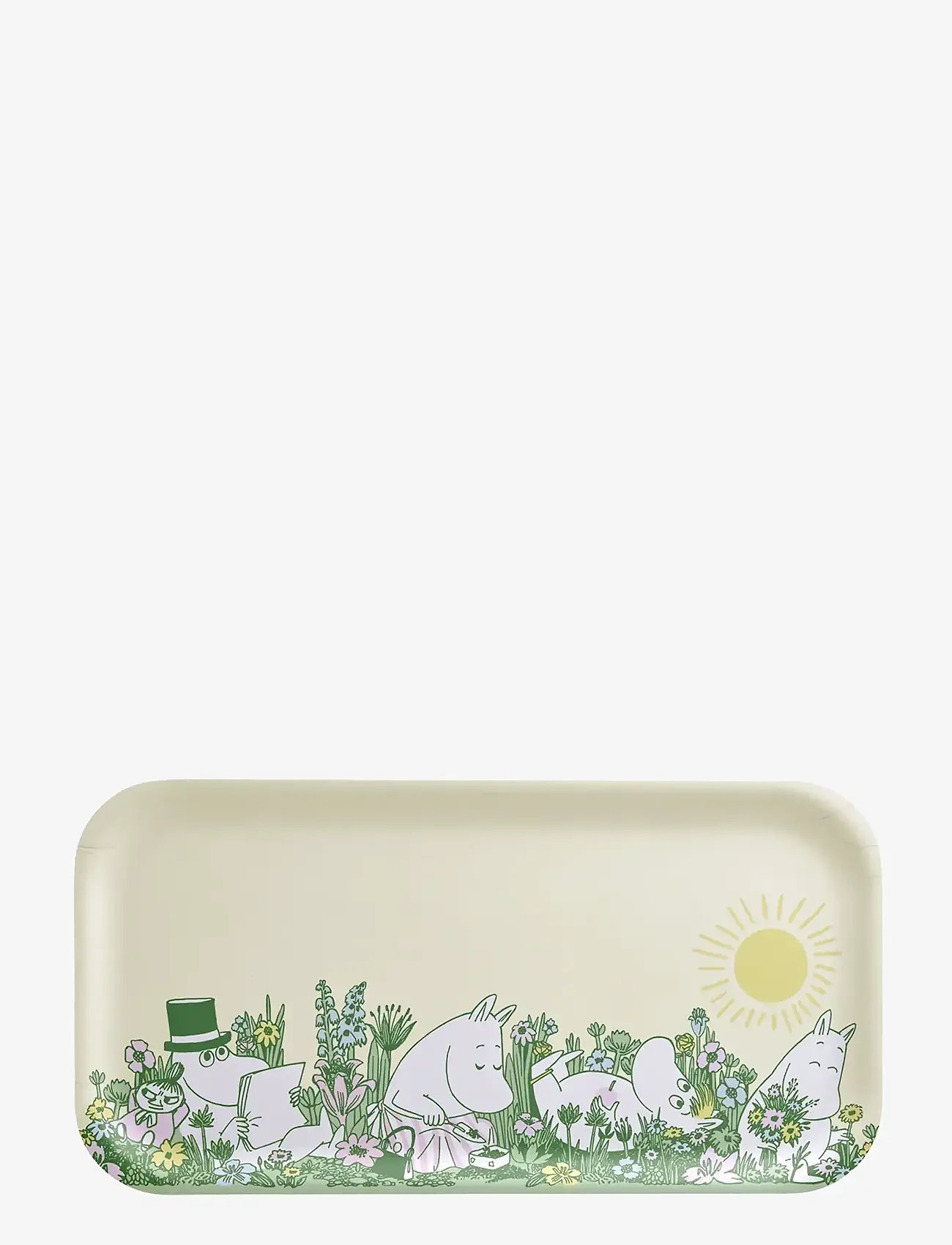 Muurla - Moomin tray In the Garden 43x22cm - yellow - 0