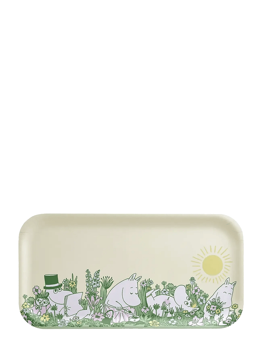 Muurla - Moomin tray In the Garden 43x22cm - yellow - 1