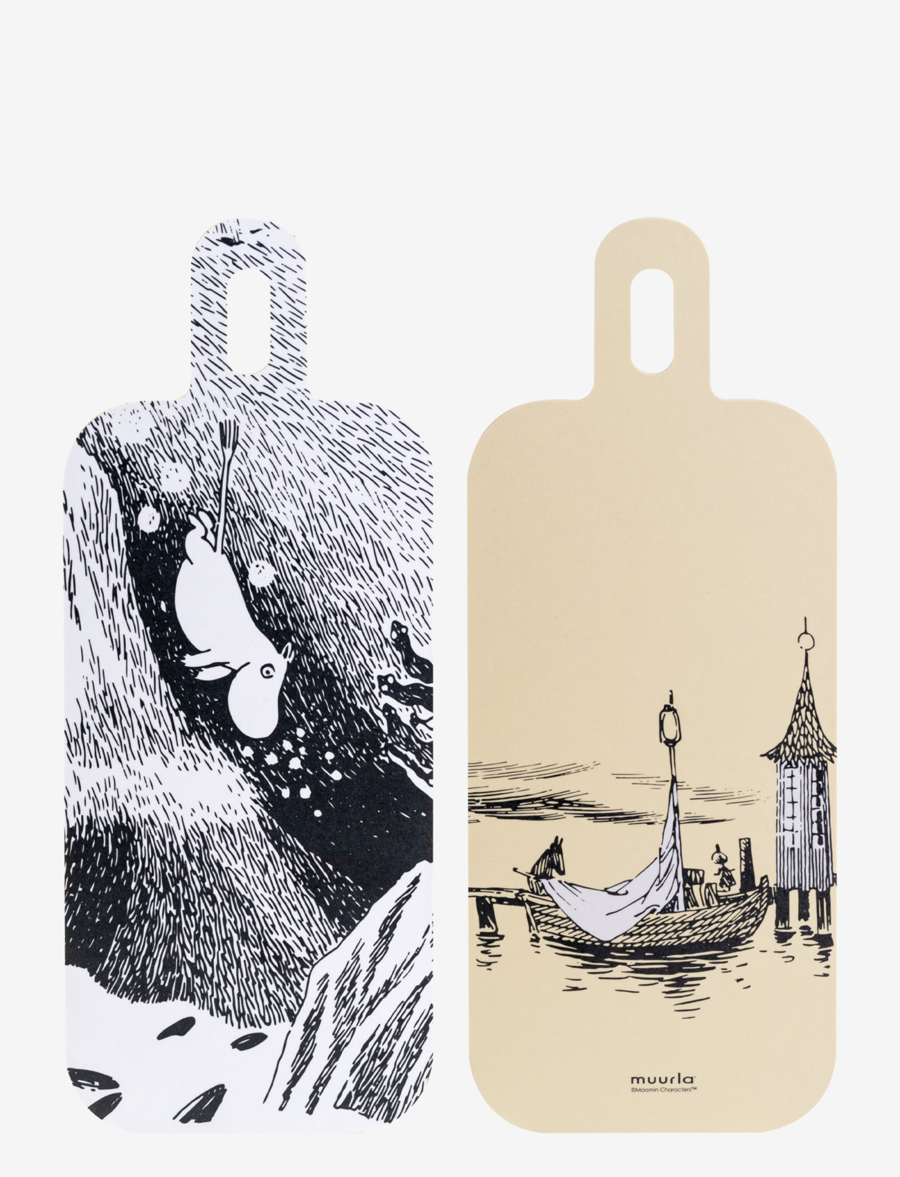 Muurla - Moomin Chop&Serve board Adventures on the Water - grey - 0