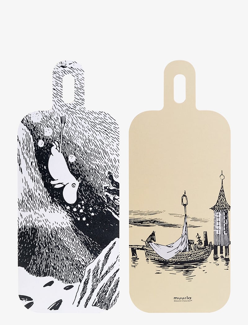 Muurla - Moomin Chop&Serve board Adventures on the Water - grey - 0