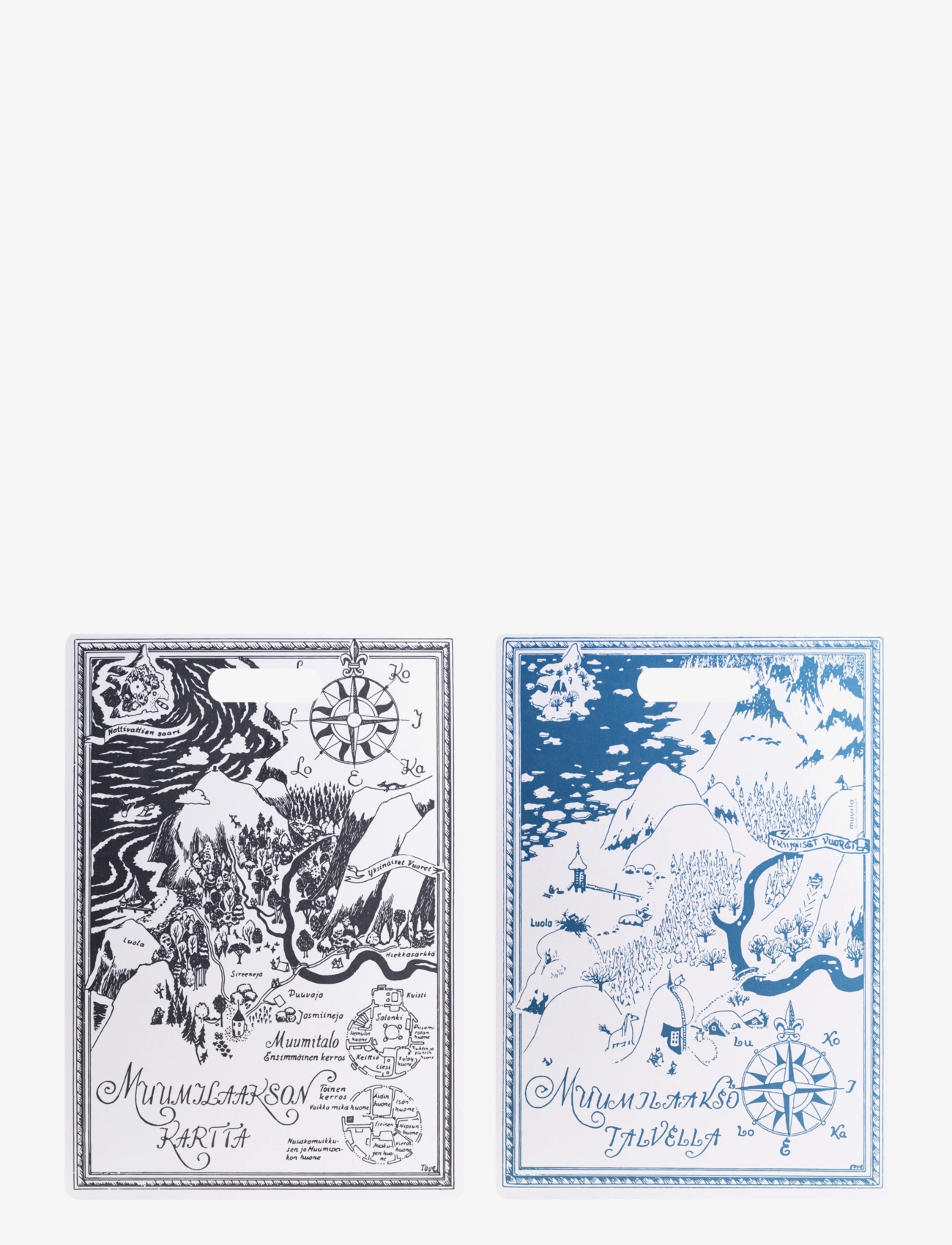 MUURLA Moomin Chop&Serve Board The Map Grau - 30X43CM - Unisex