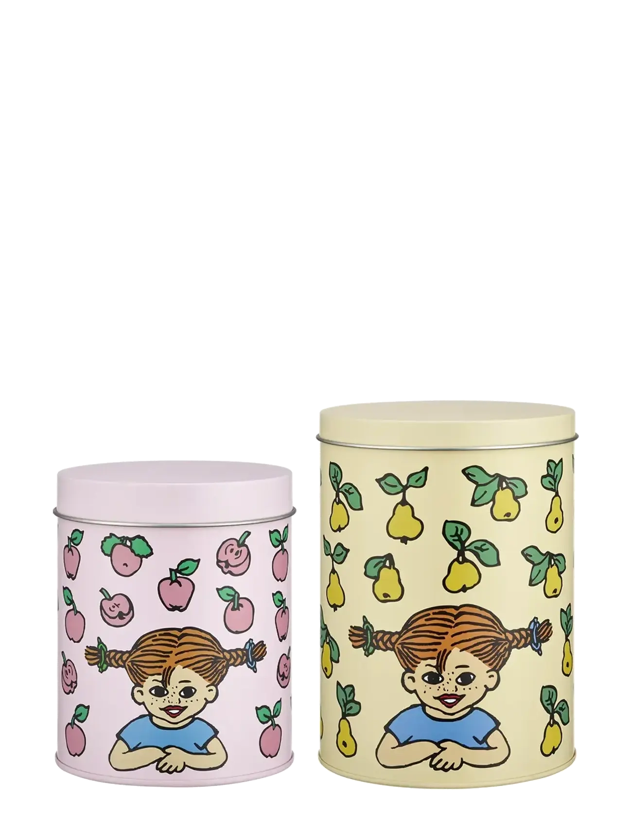 MUURLA Pippi-Dåser Med Frugter, Sæt Med 2 Stk. Patterned - One Size - Unisex