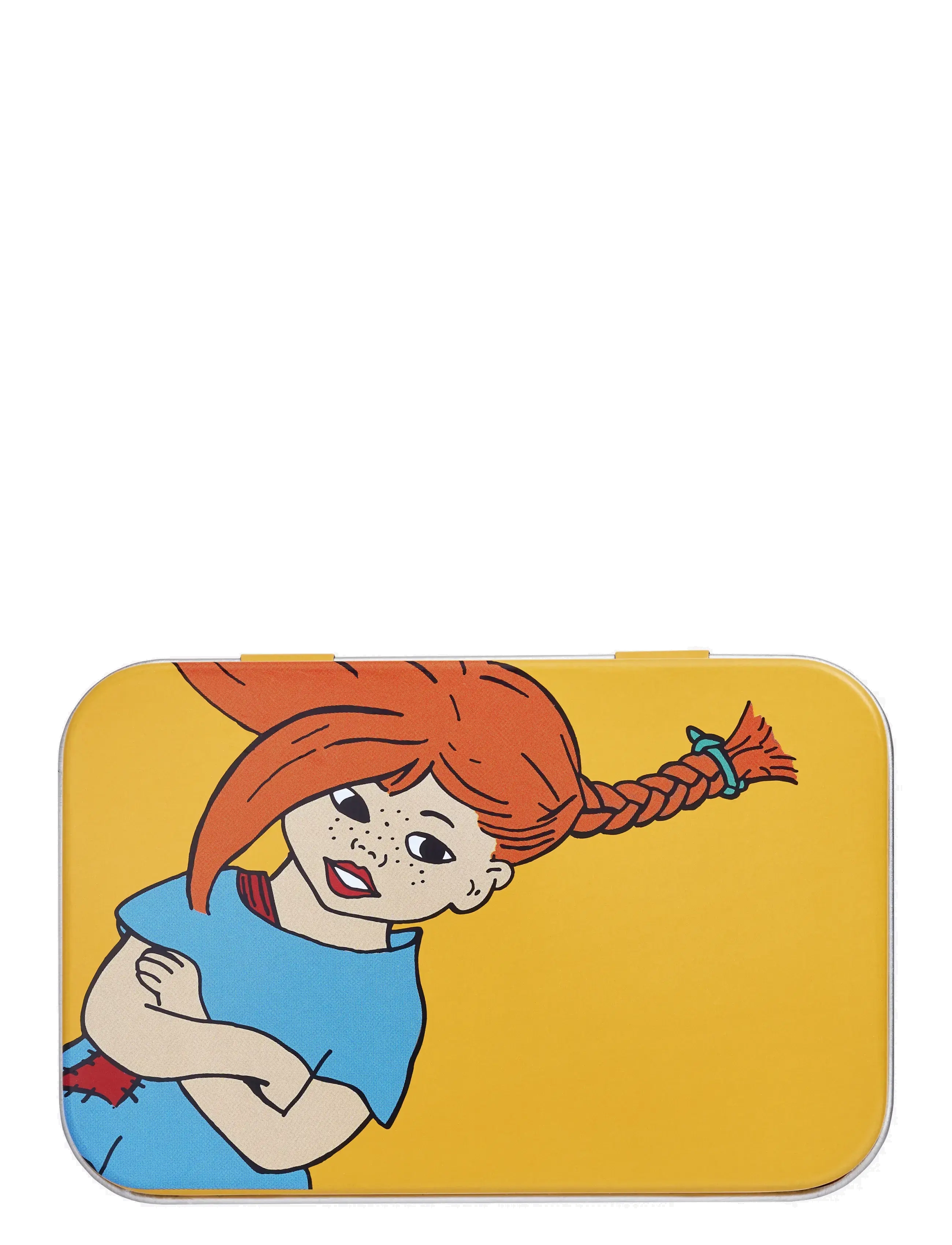 Muurla - Pippi tin box 10x6,5x3cm The Strongest Girl in the World - yellow - 1