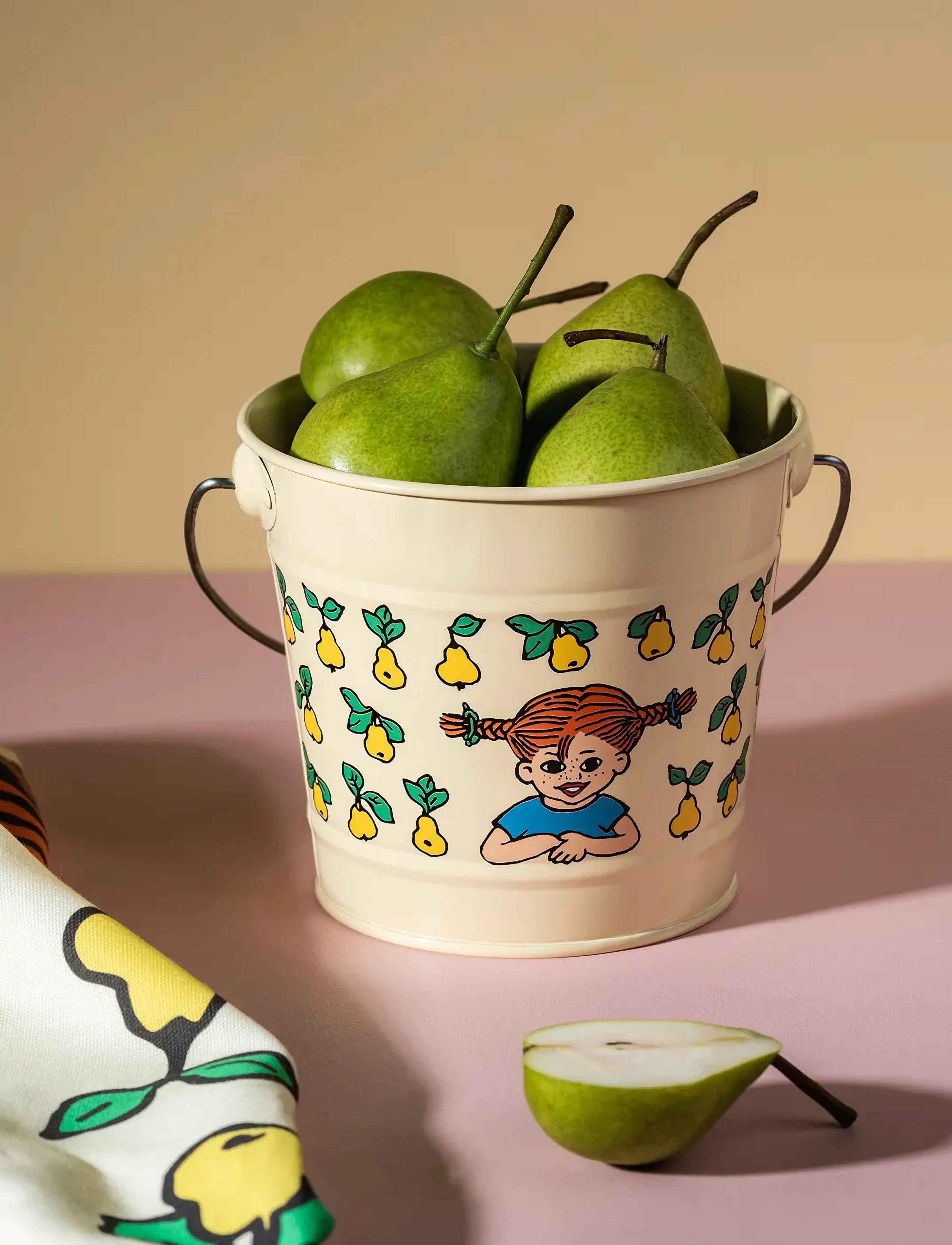 Muurla Pippi-Spand Med Frugt 2 L, Bowls & Serving Dishes, Gelb - Fruit Bowls, Homeware