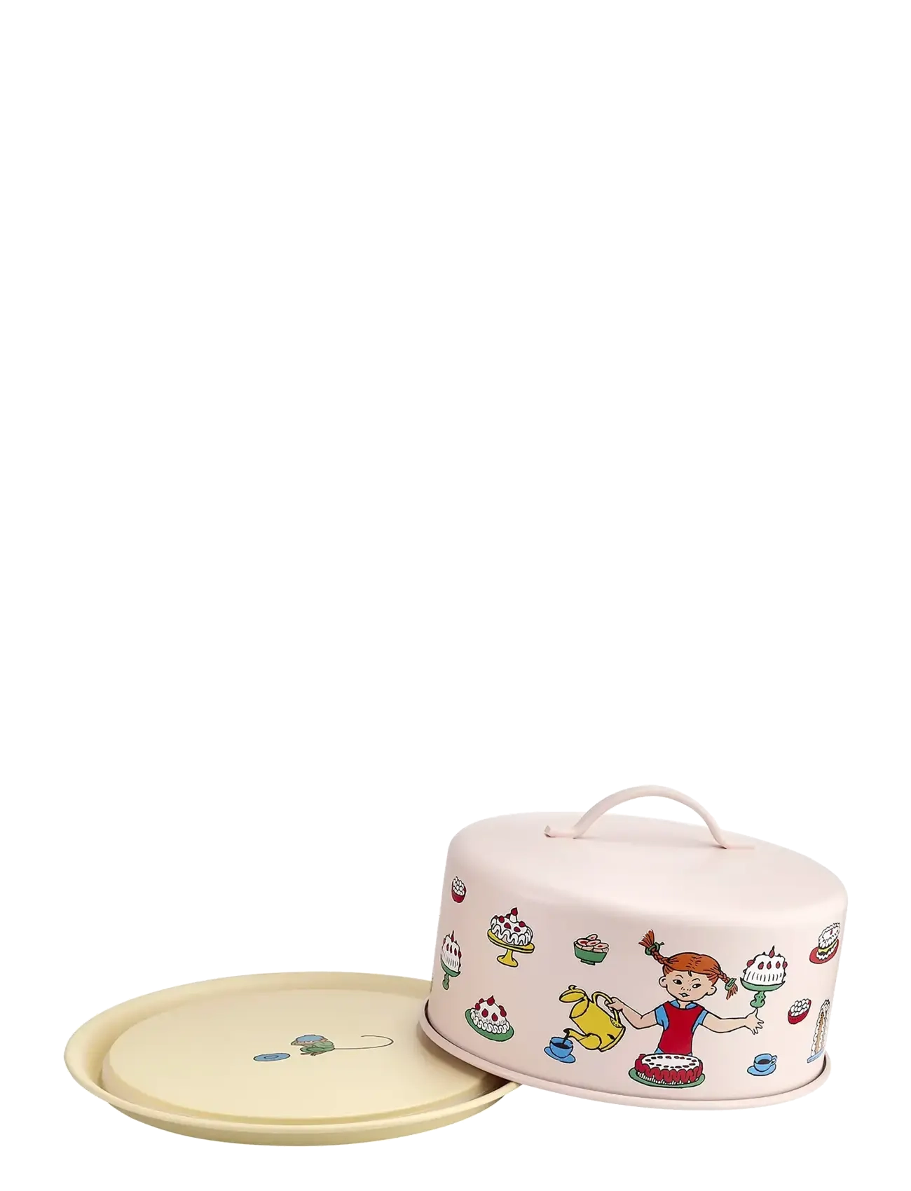 Muurla - Pippi cake plate and dome Birthday - pink - 2