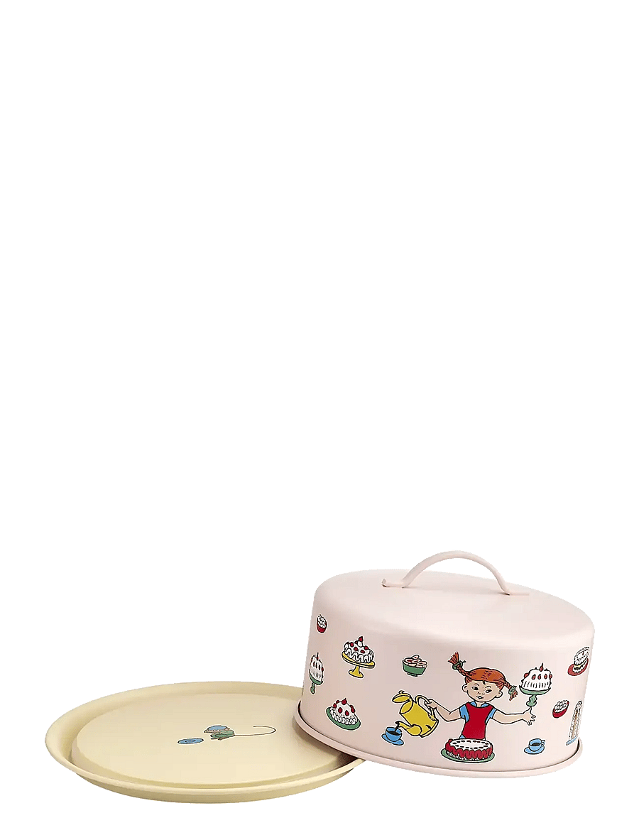 Muurla - Pippi cake plate and dome Birthday - pink - 2