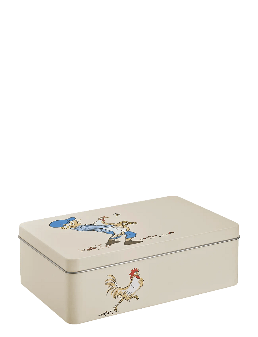 Muurla - Emil tin box Cluck Cluck 18x12x6cm - aufbewahrungsboxen - beige - 0