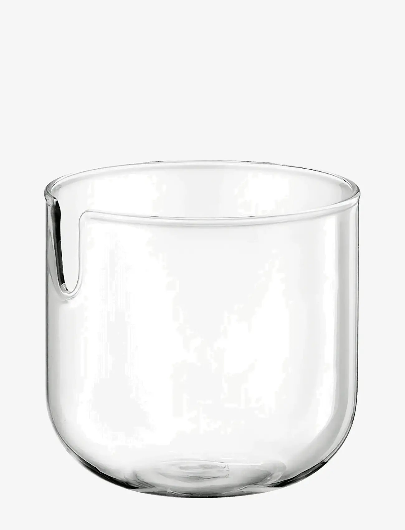 Muurla - Loop sockerburk med lock och sked 14 cm, klar/rosa/bärnsten - förvaringsburkar - clear - 3