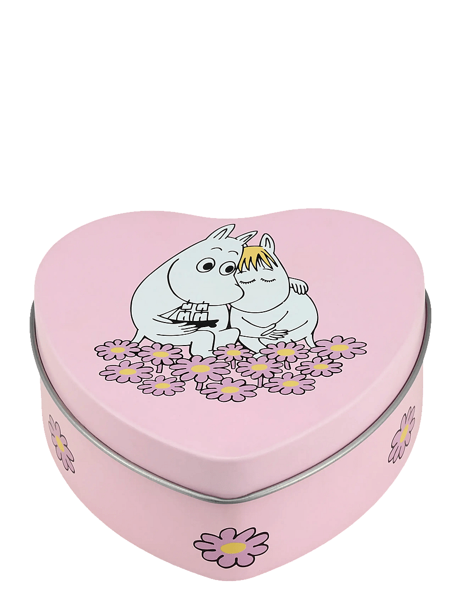 Muurla - Moomin heart shaped tin jar Together 10x10cm - aufbewahrungsboxen - pink - 1