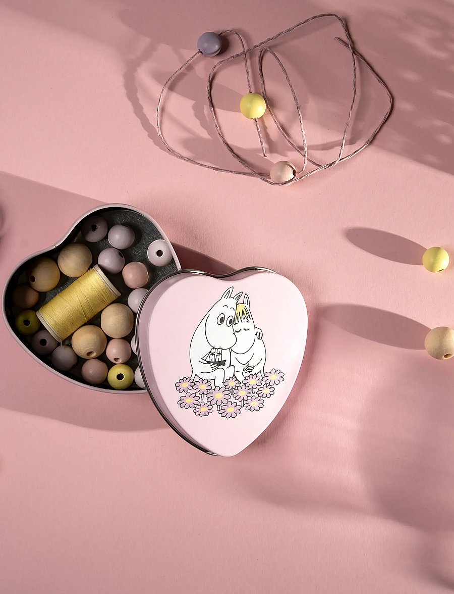 Muurla - Moomin heart shaped tin jar Together 10x10cm - aufbewahrungsboxen - pink - 4