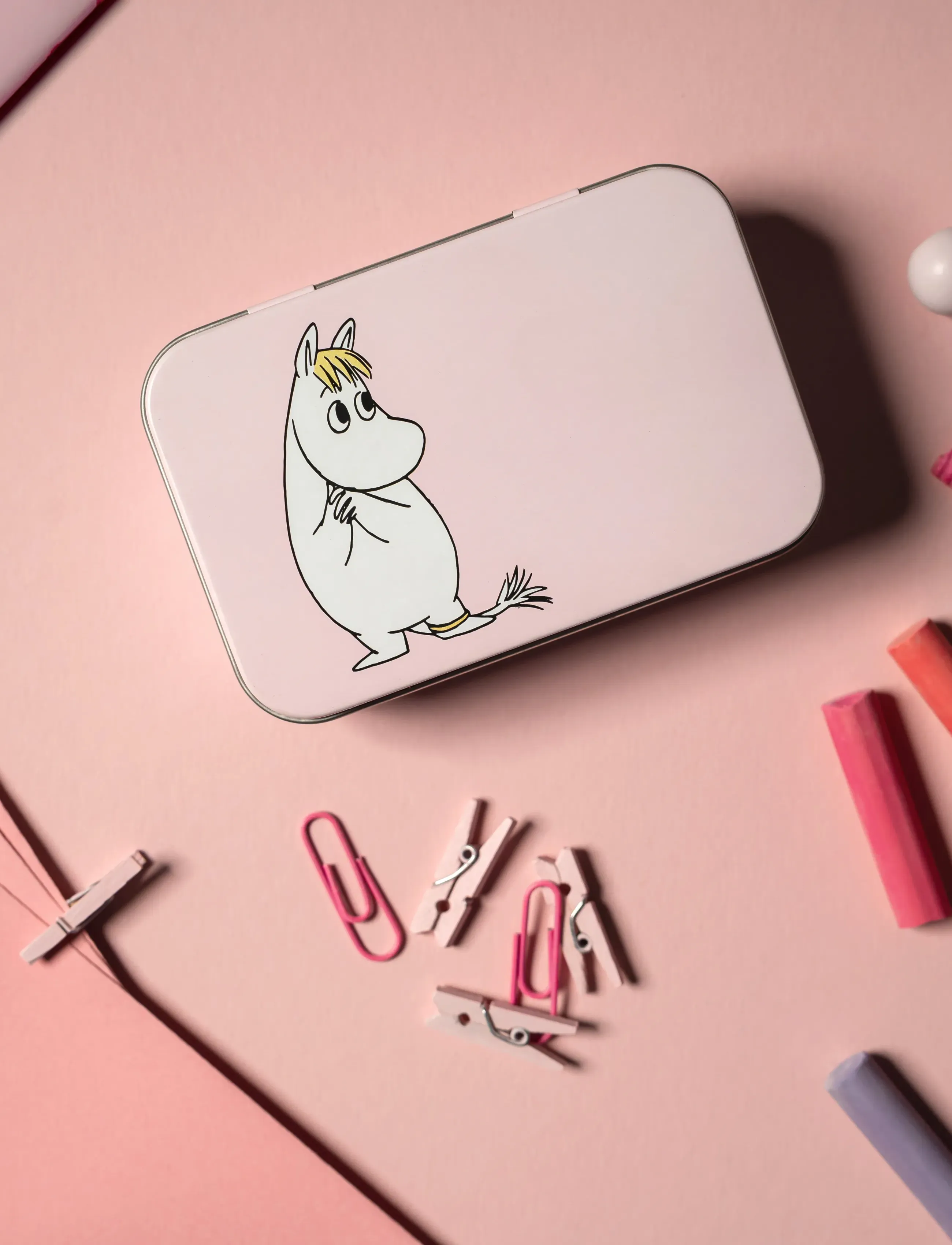 Muurla Mumin Dåse Snorkfrøken 10X6,5Cm, 10X6.5X3 cm, Storage, Rosa - Mini Boxes, Homeware