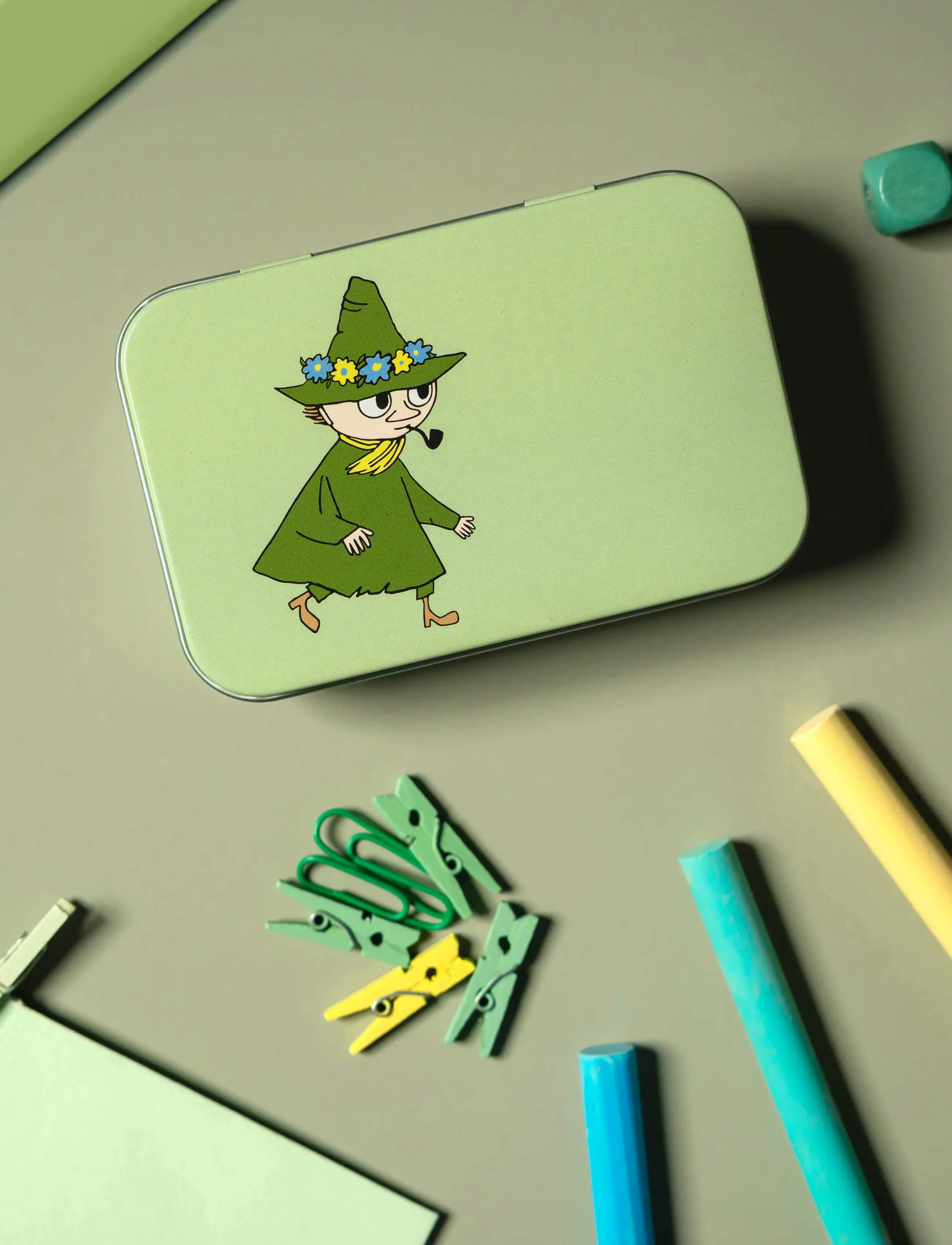 Muurla Mumin Dåse Snusmumrikken 10X6,5cm, 10X6.5X3 cm, Green, Opbevaring > Minibokse, Unisex
