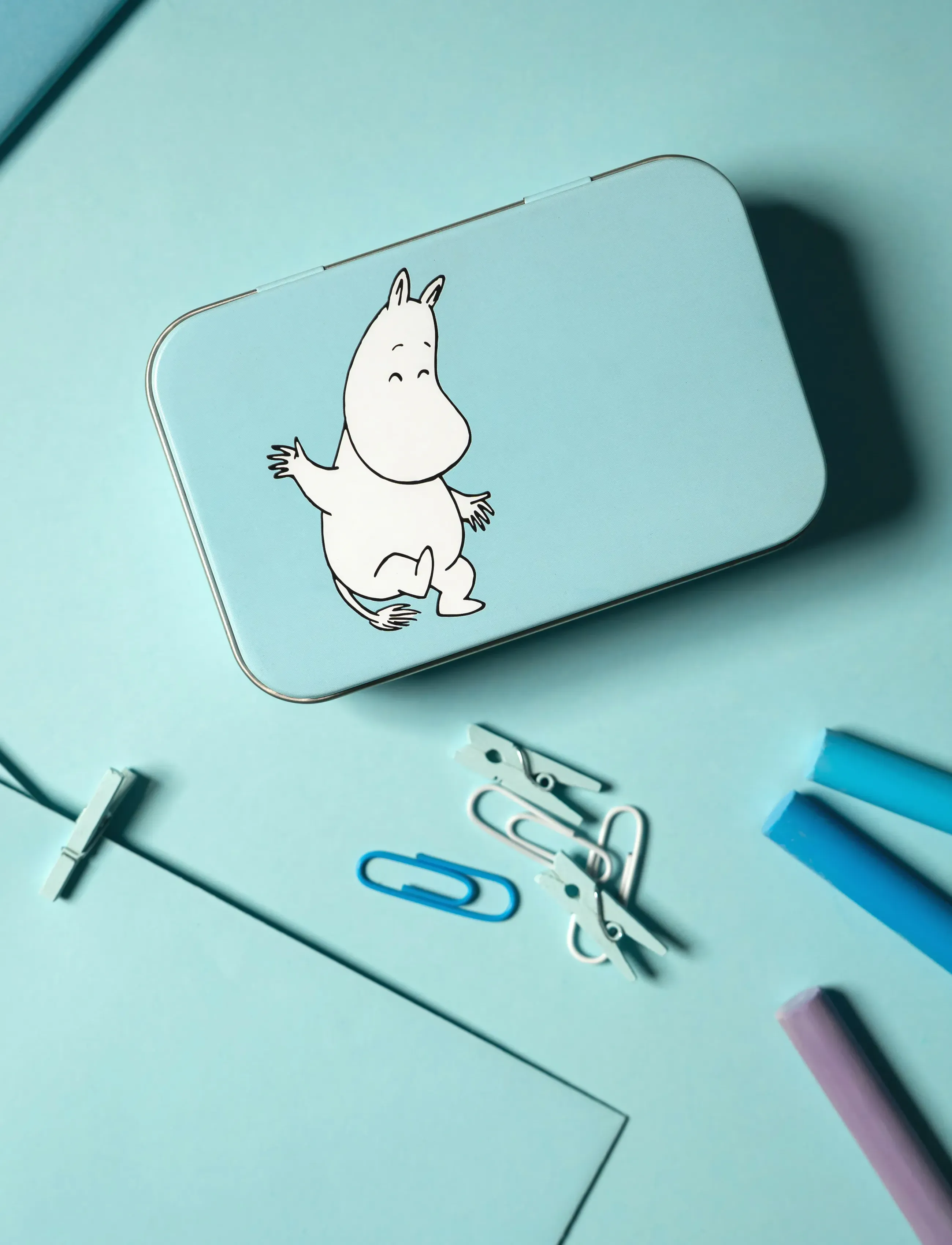 Muurla Mumin Dåse 10X6,5Cm, 10X6.5X3 cm, Storage, Blau - Mini Boxes, Homeware