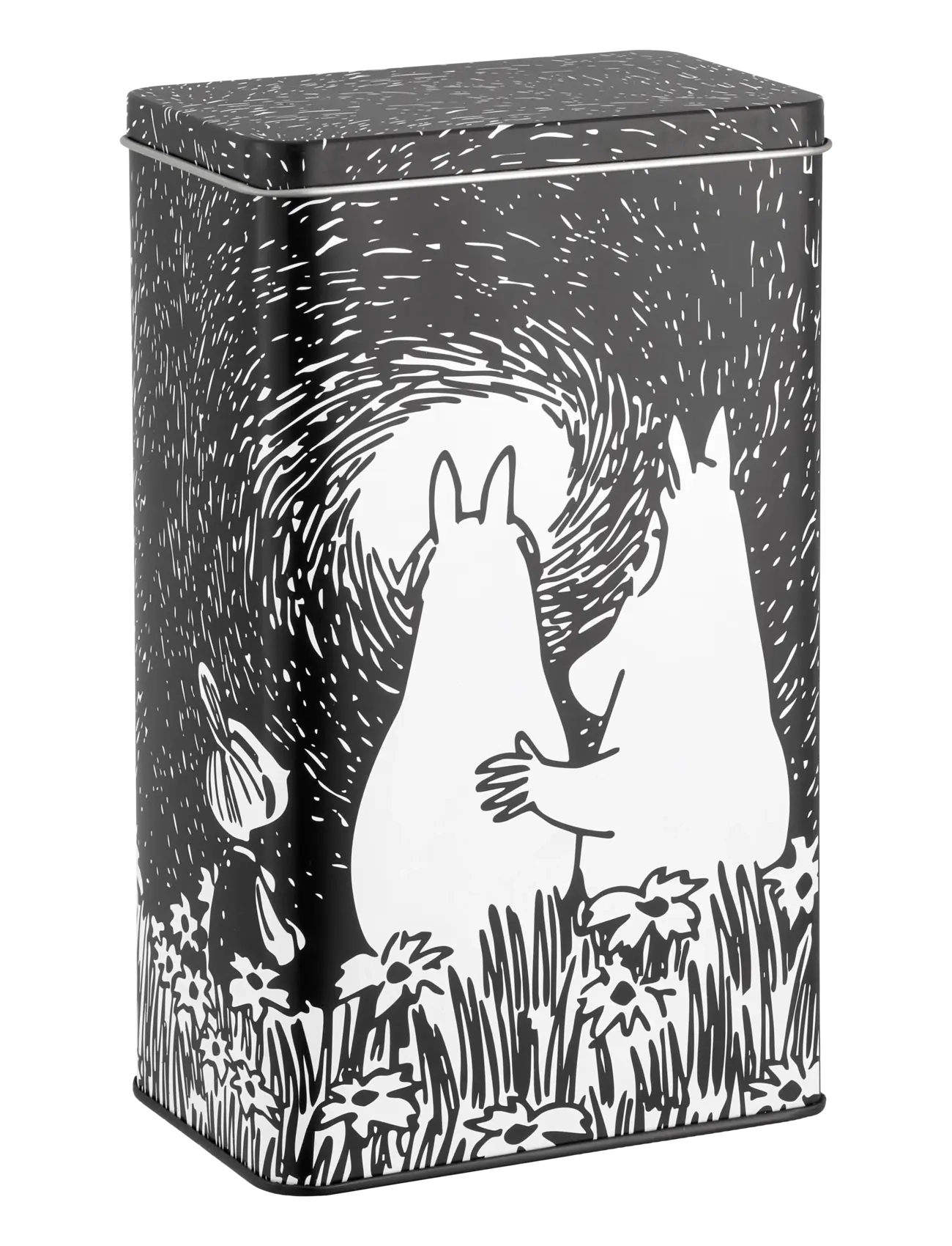 Muurla Moomin coffee tin jar Friendship 20cm - Mumins - BLACK / black