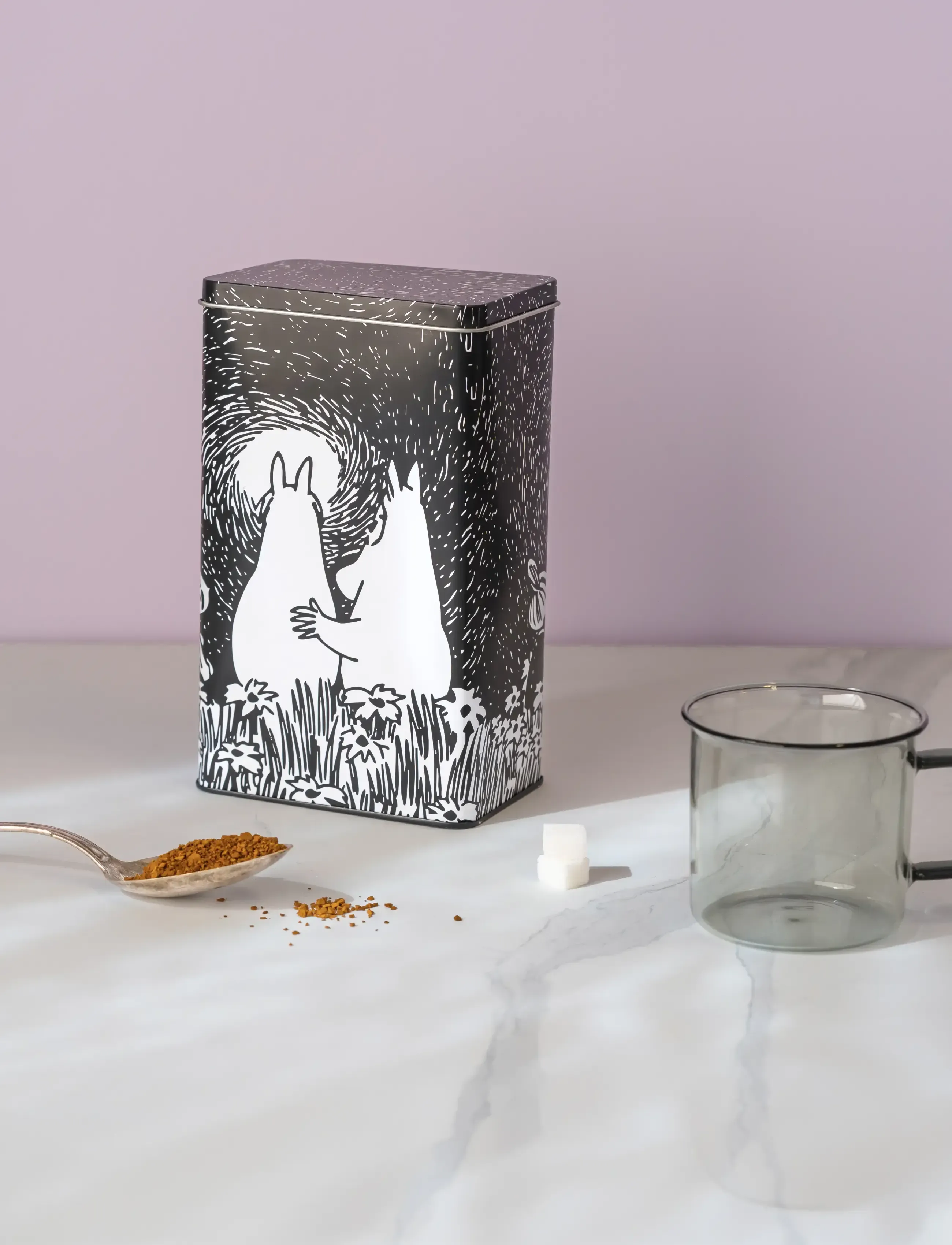 Muurla - Moomin coffee tin jar Friendship 20cm - vorratsgläser - black - 0