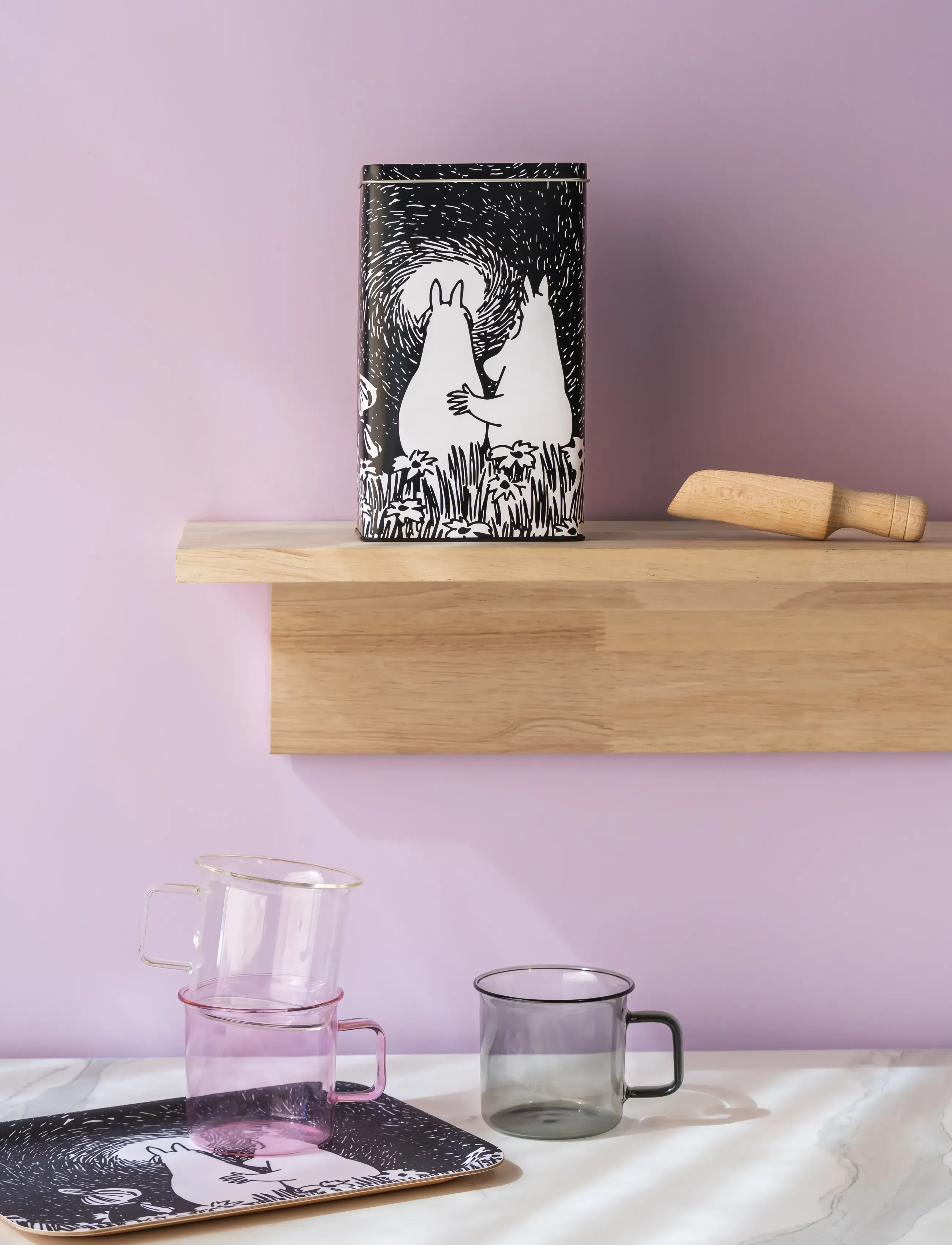 Muurla - Moomin coffee tin jar Friendship 20cm - vorratsgläser - black - 3