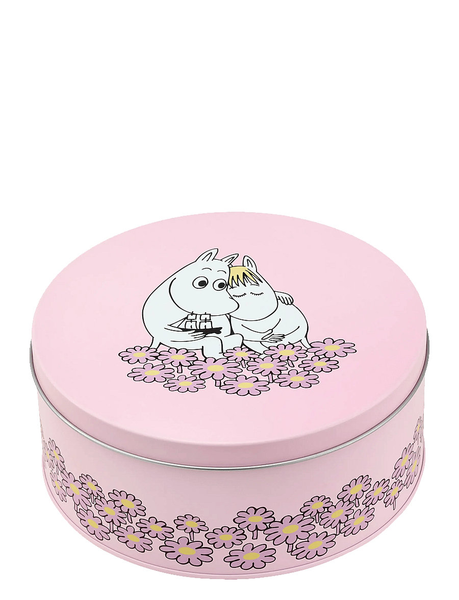 Muurla - Moomin round tin jar Together 15cm - pink - 1