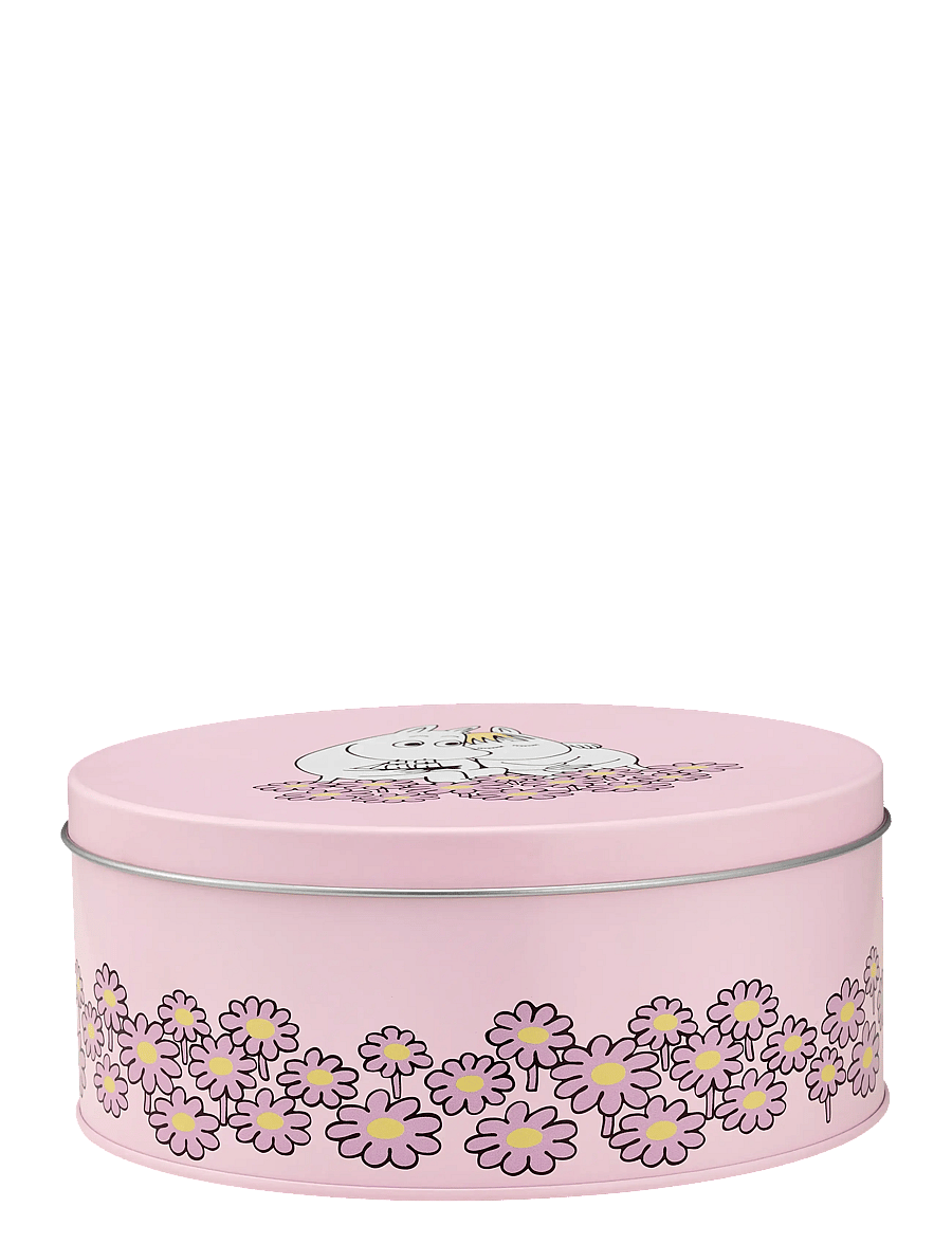 Muurla - Moomin round tin jar Together 15cm - pink - 2