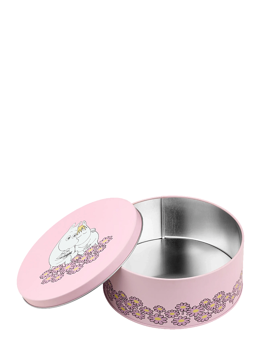 Muurla - Moomin round tin jar Together 15cm - pink - 3