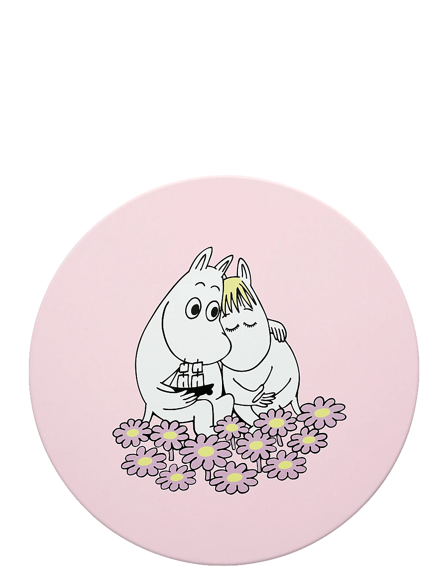 Muurla - Moomin round tin jar Together 15cm - pink - 4