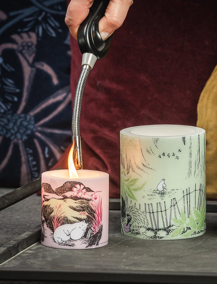 Muurla - Moomin candle 8cm Nap at the Meadow - white - 1