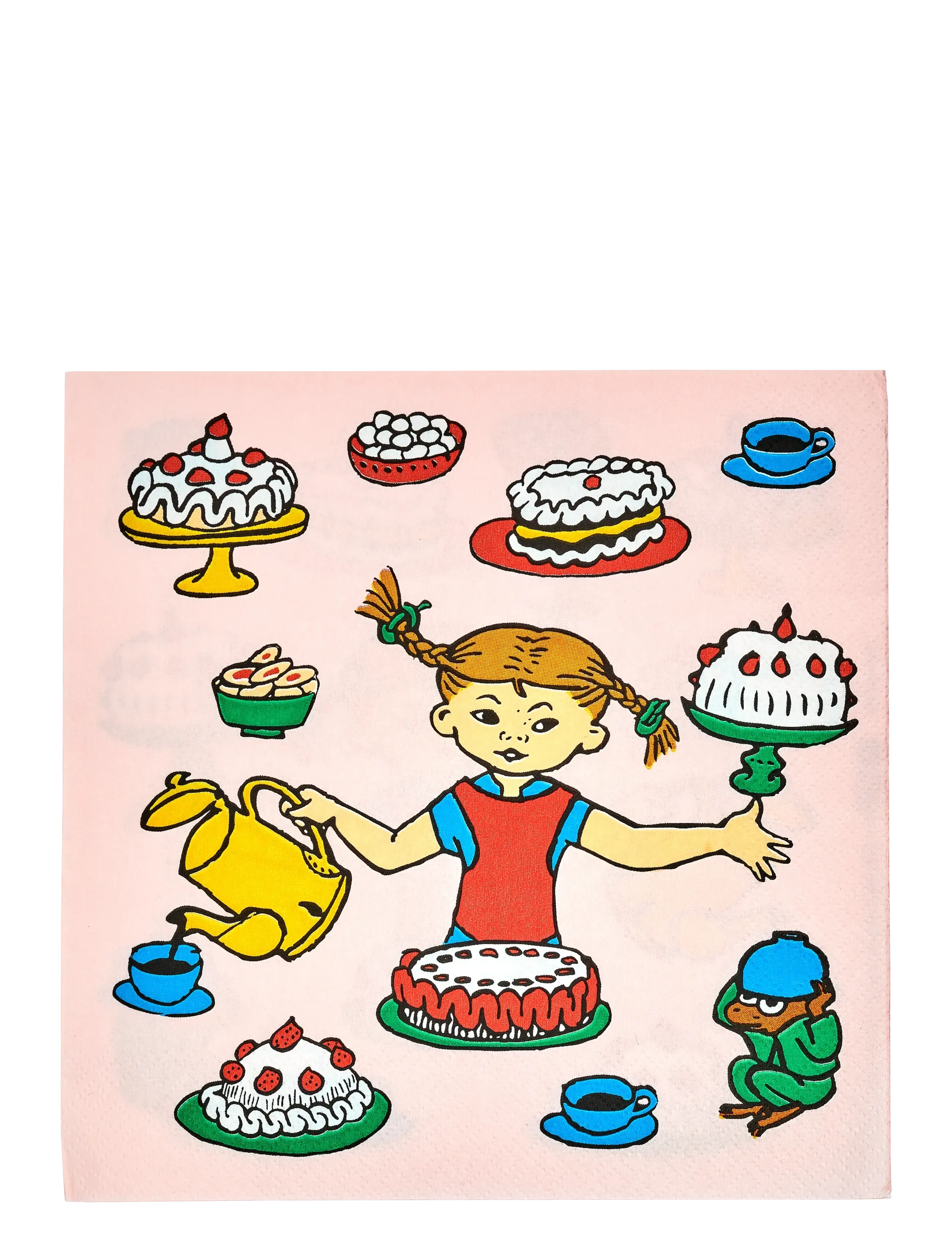 Muurla - Pippi dinner napkin Birthday - servietten & accessoires - pink - 1