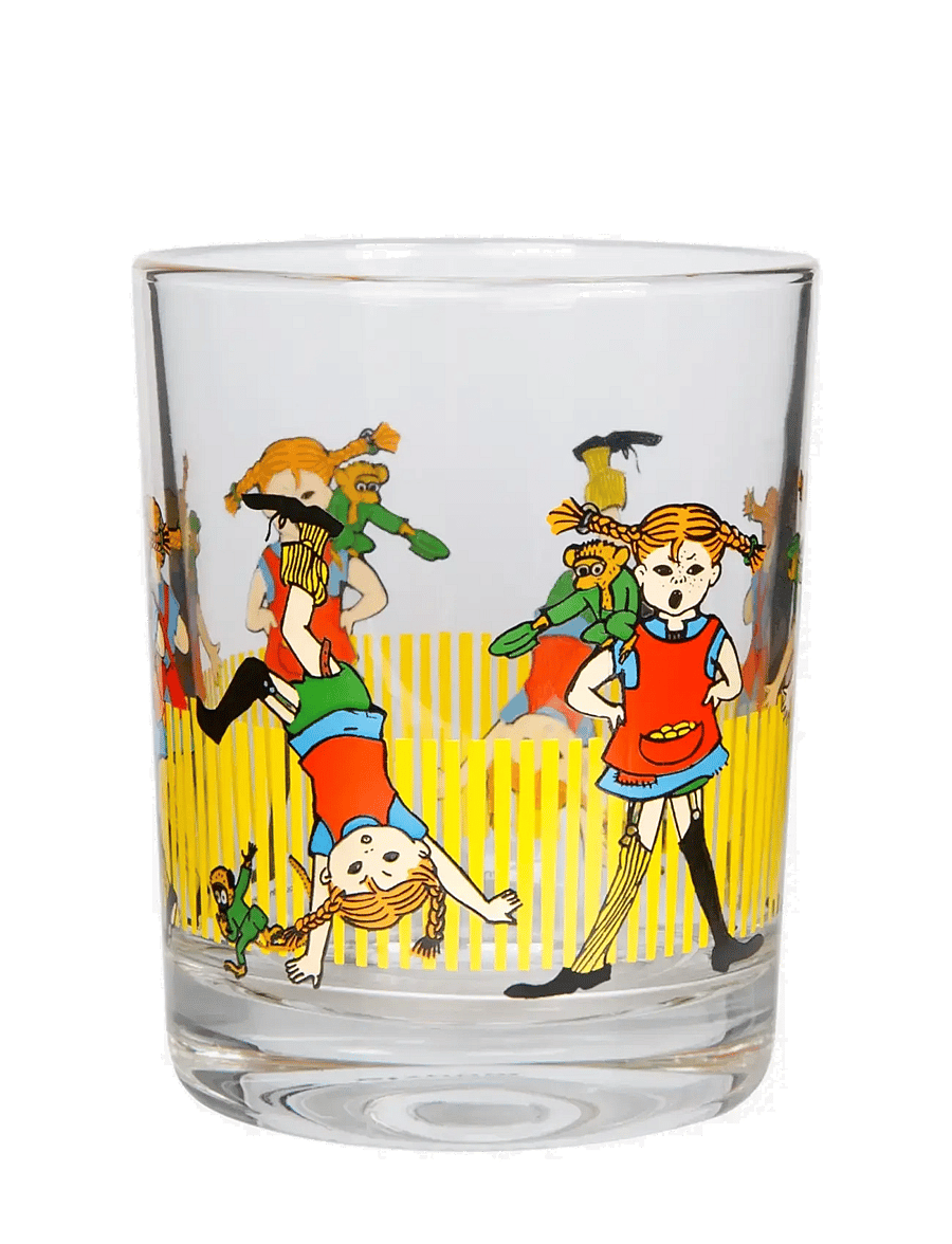 Pipi Pikksukk - Drinking glass 2dl Pippi Longstocking - tassid ja kruusid - clear - 0