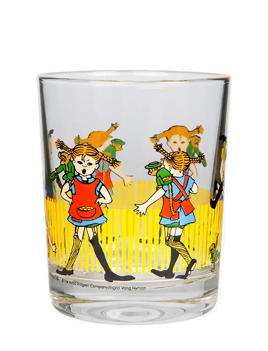Pipi Pikksukk - Drinking glass 2dl Pippi Longstocking - tassid ja kruusid - clear - 1