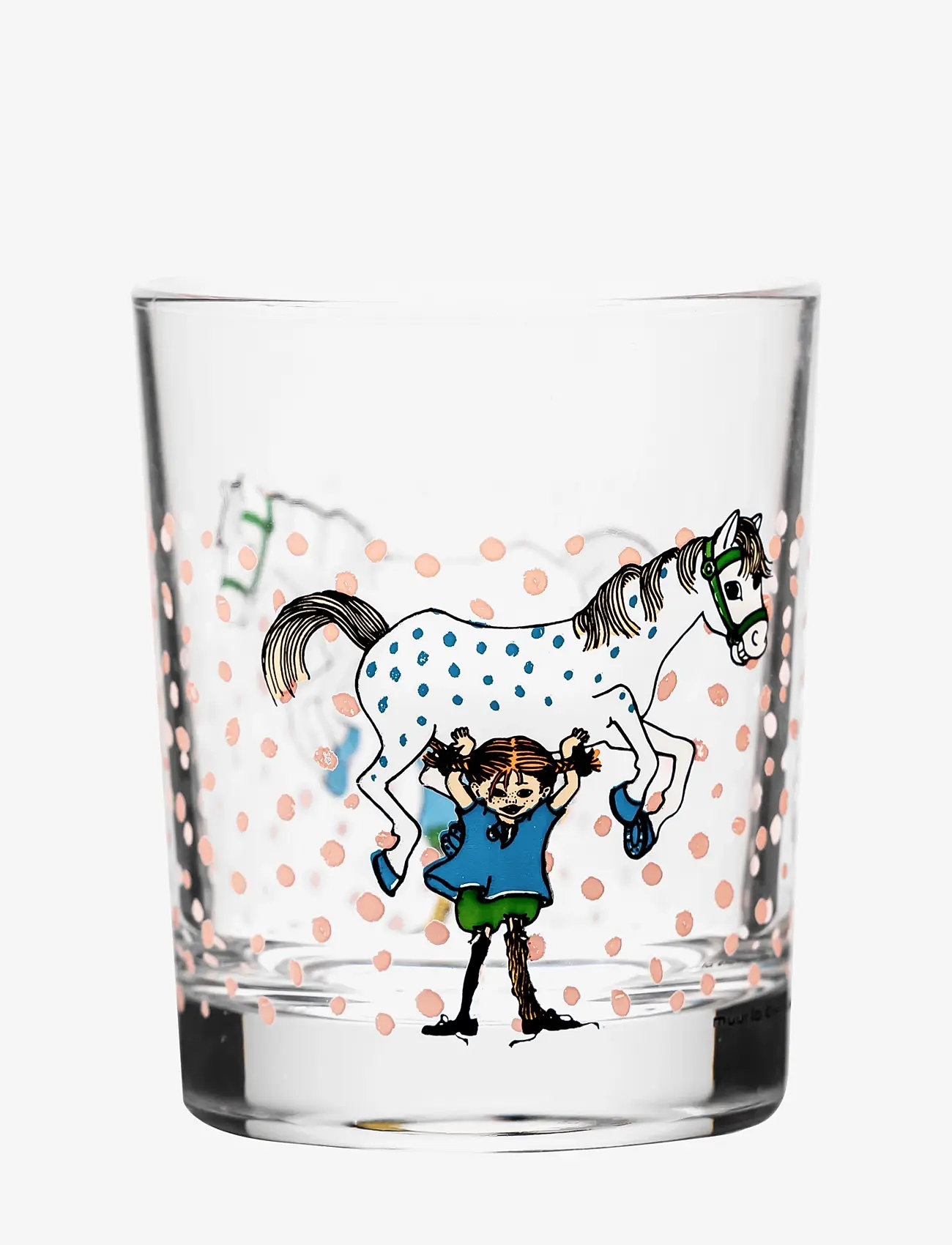 Pippi Langstrumpf - Drinking glass 2dl Pippi and the Horse - tassen & becher - clear - 1