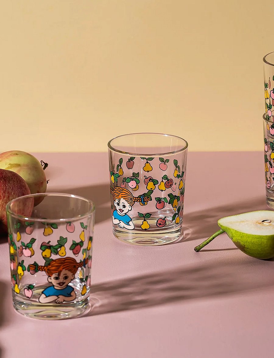 Muurla - Pippi drinking glass Fruits 2dl - joogiklaasid - clear - 0