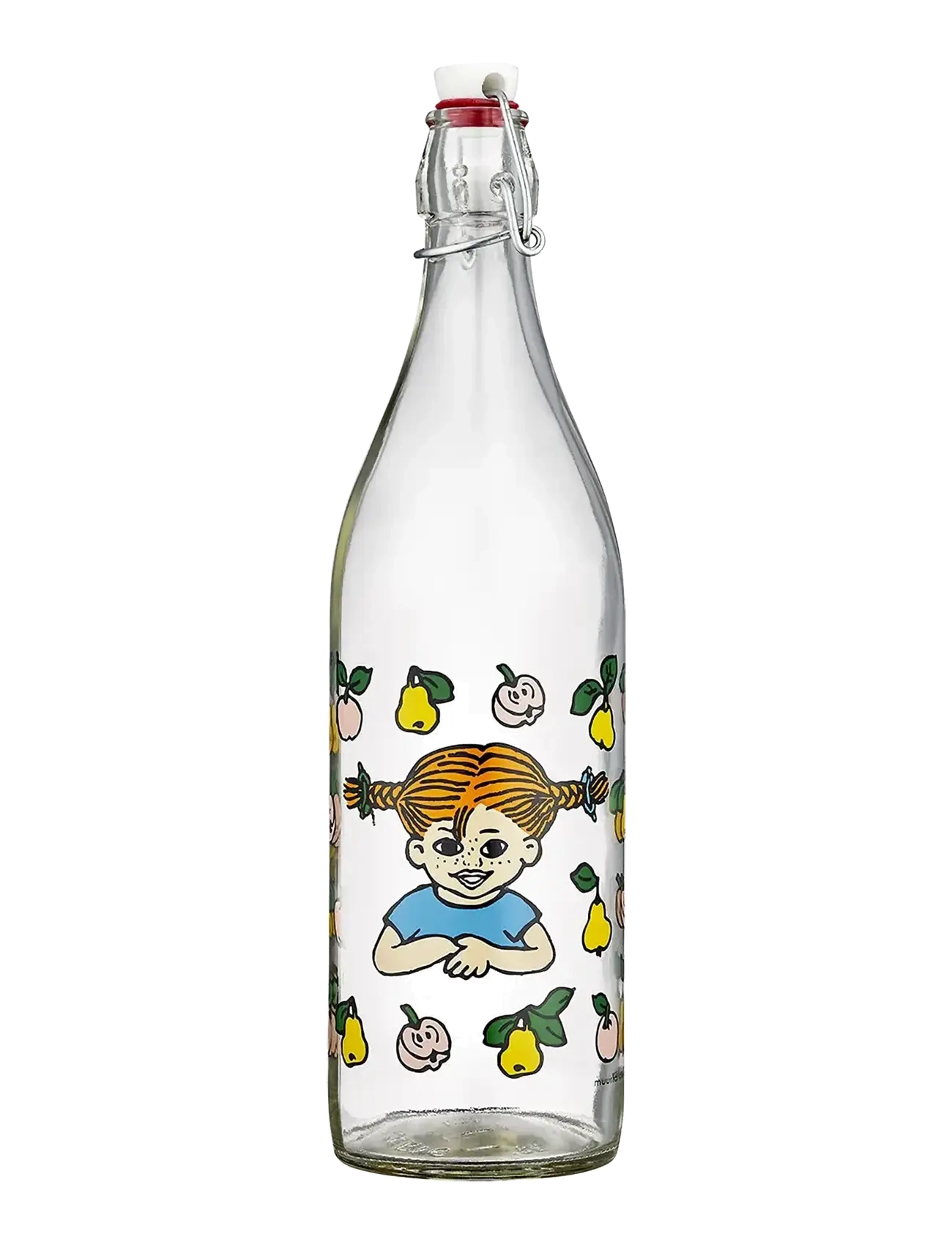 MUURLA Pippi Glasflaske Frugter 1 L CLEAR - 1 L - Kinder