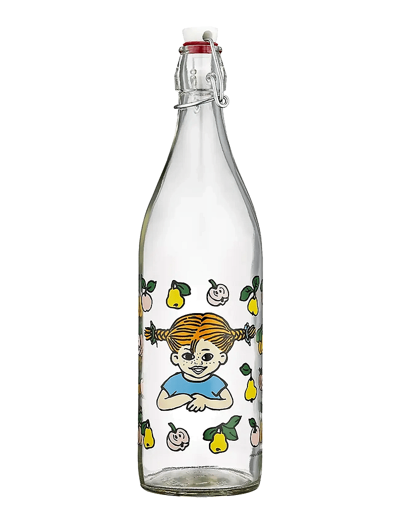 Muurla - Pippi glass bottle Fruits 1L - termosed ja veepudelid - clear - 0