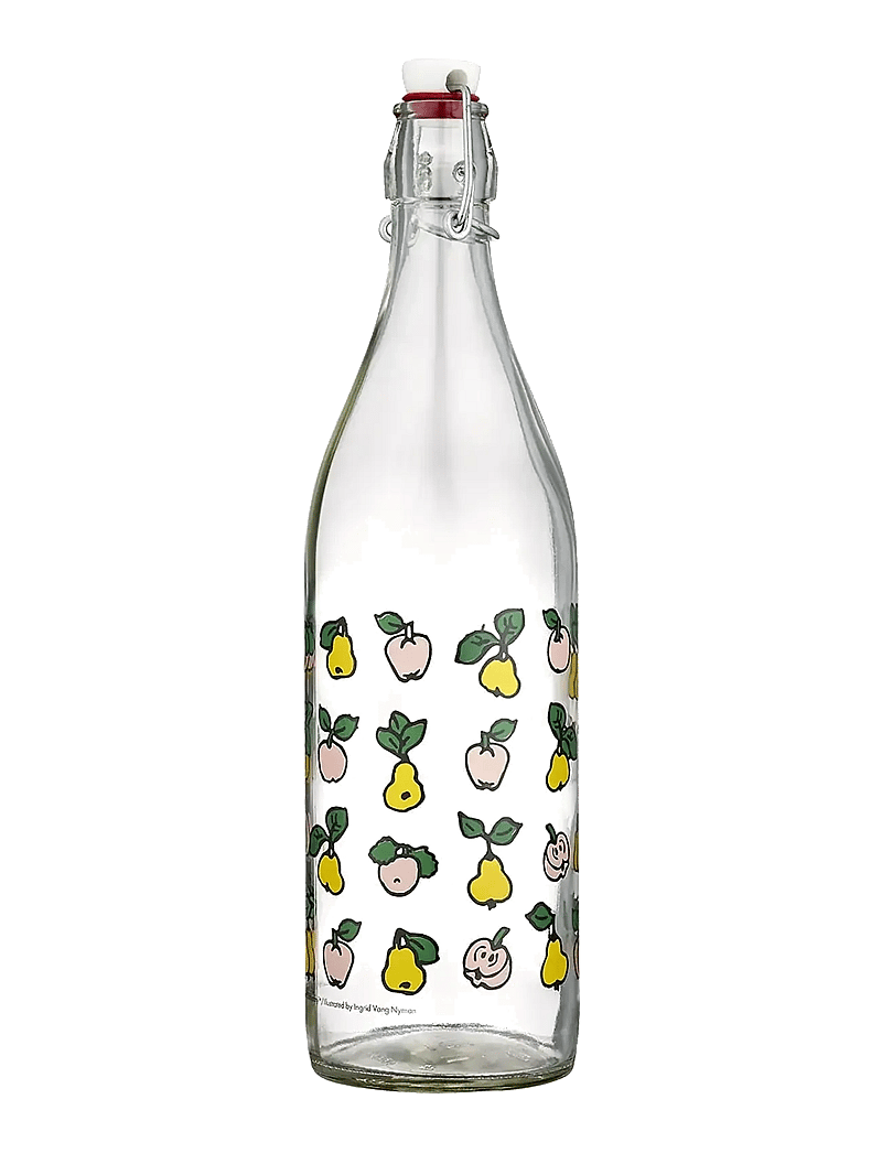 Muurla - Pippi glass bottle Fruits 1L - termosed ja veepudelid - clear - 1