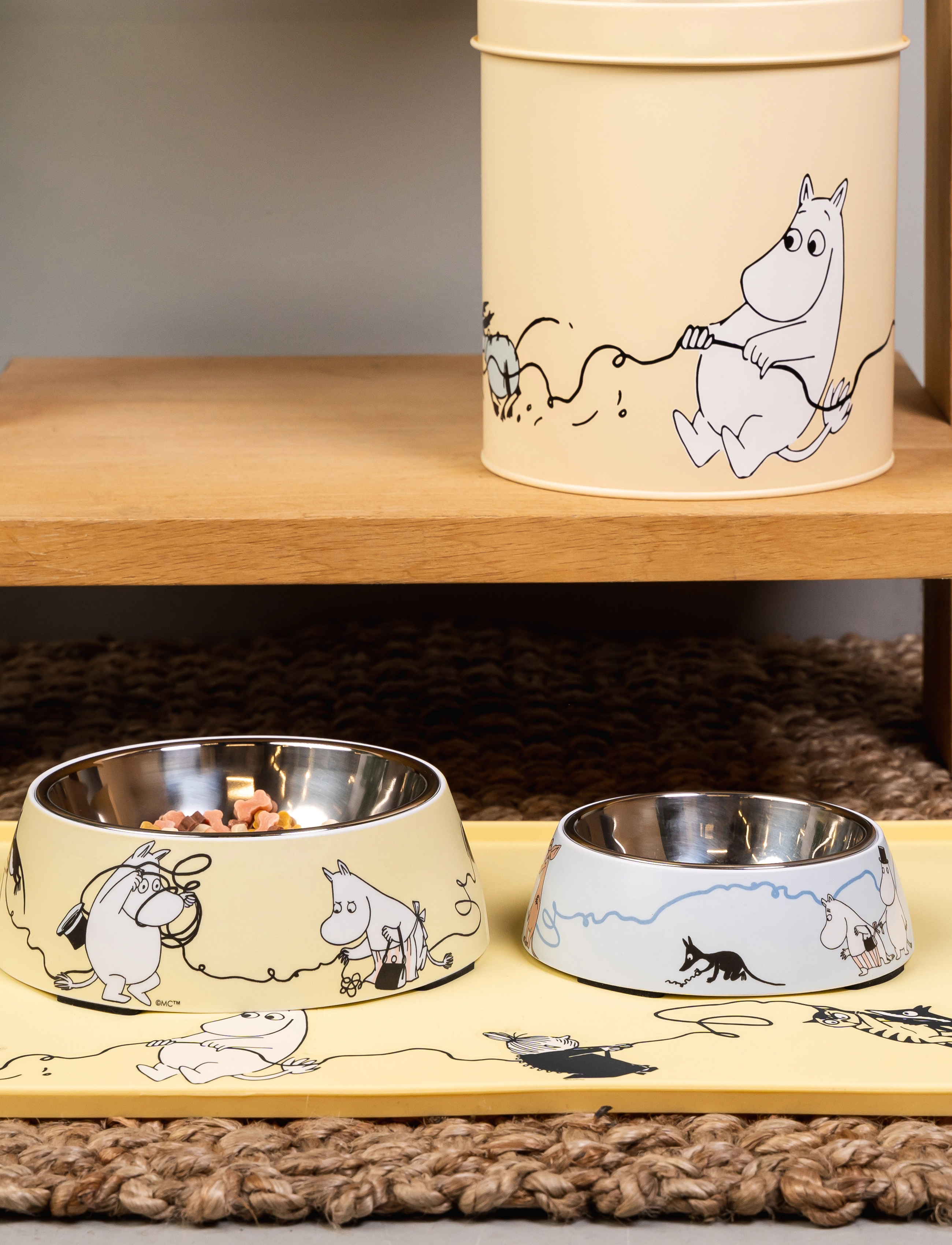 Muurla Moomin For Pets Silicone Mat, 48X30 cm, Pets, Gelb - Food Bowls, Homeware