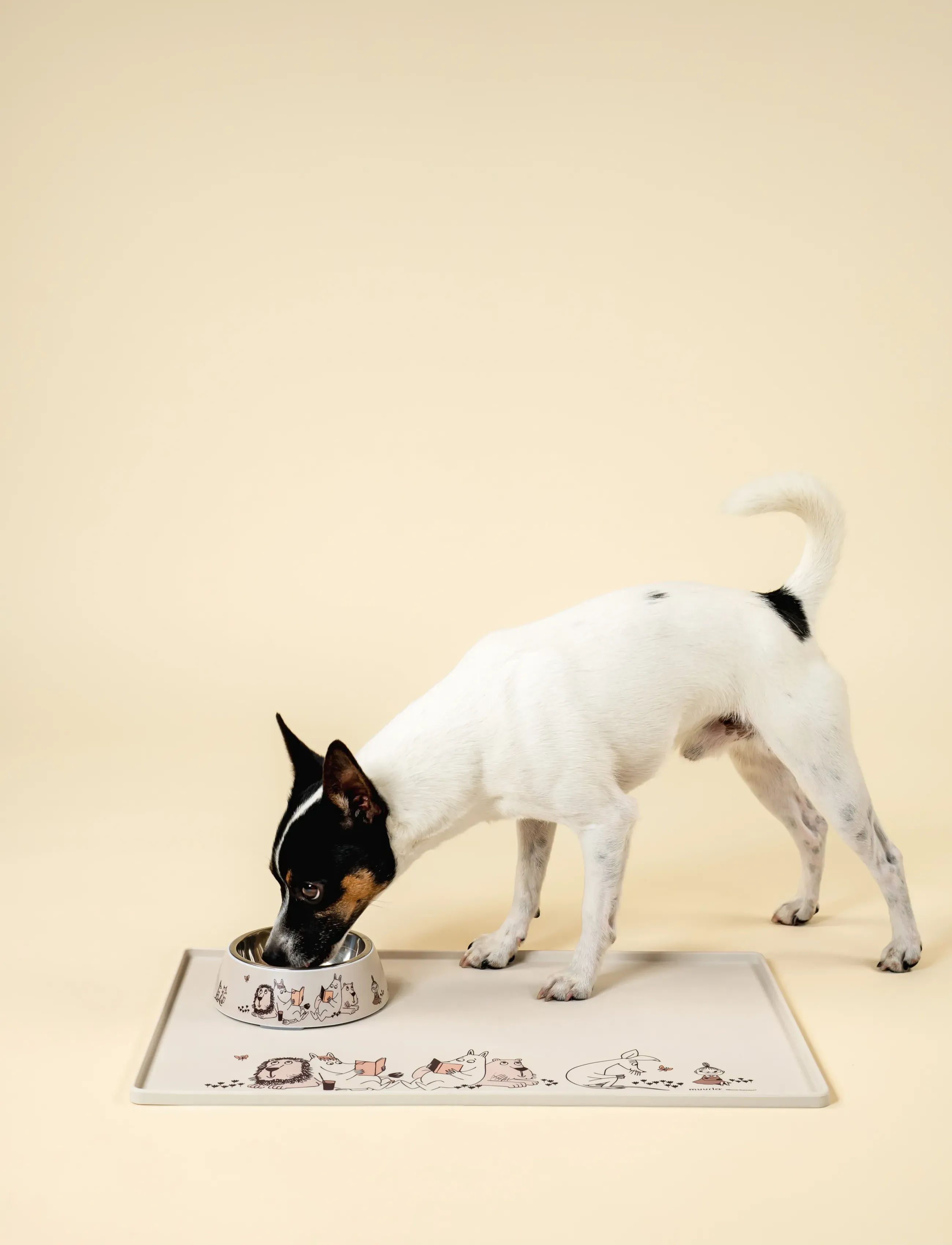 Muurla Moomin For Pets Silikonemåtte 48X30Cm, 48X30 cm, Rugs & Carpets, Beige - Door Mats, Homeware